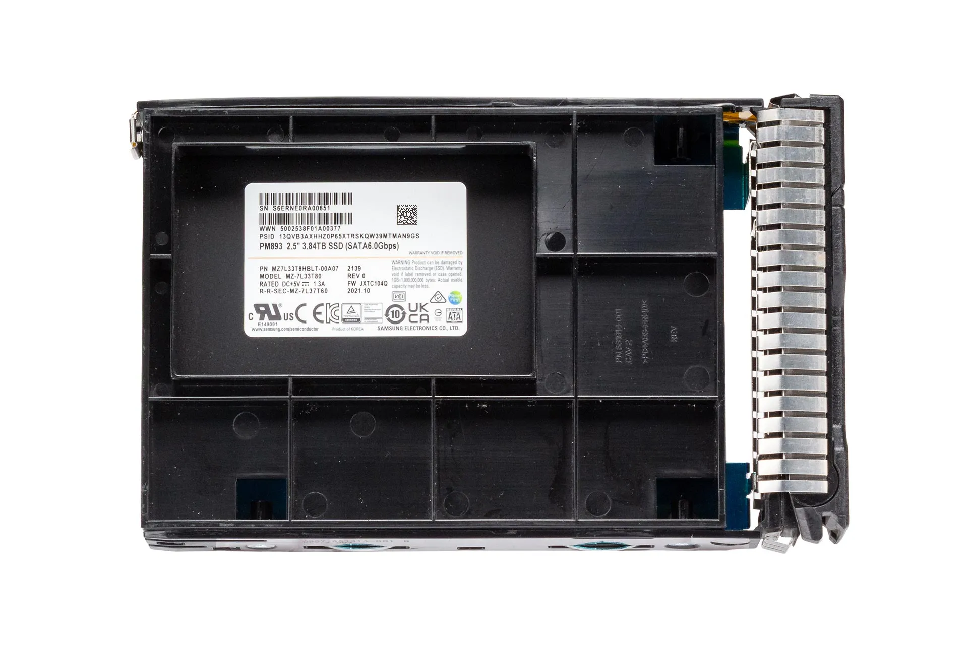 Samsung 3.84TB 6G SATA SSD, 2.5 Zoll SFF Festplatte für Server