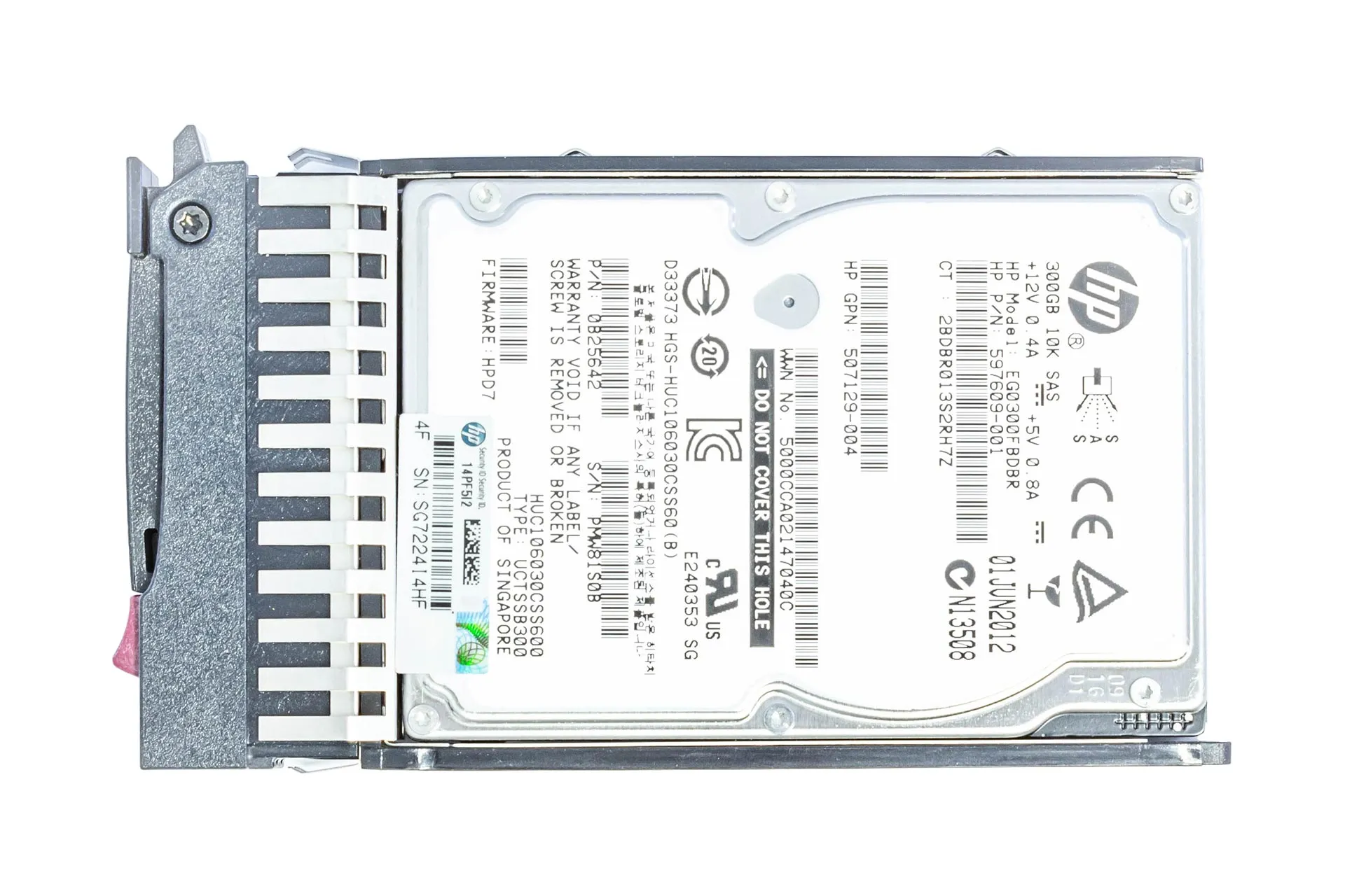 HP 507127-B21 - HP 300GB SAS 6G 10K SFF HDD For G5-G7 Servers - Foto 3