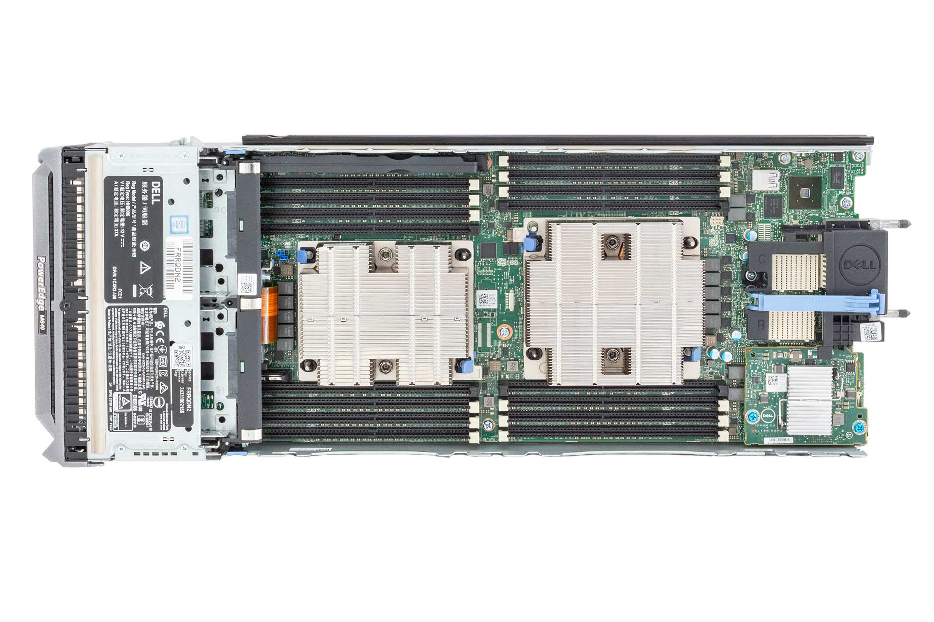Dell M640 Blade Server CTO (Chassis, Board, Backpl, 2xHeatsink, 1xRaid-H330-Mini, BCM57810-10GbE-DP)