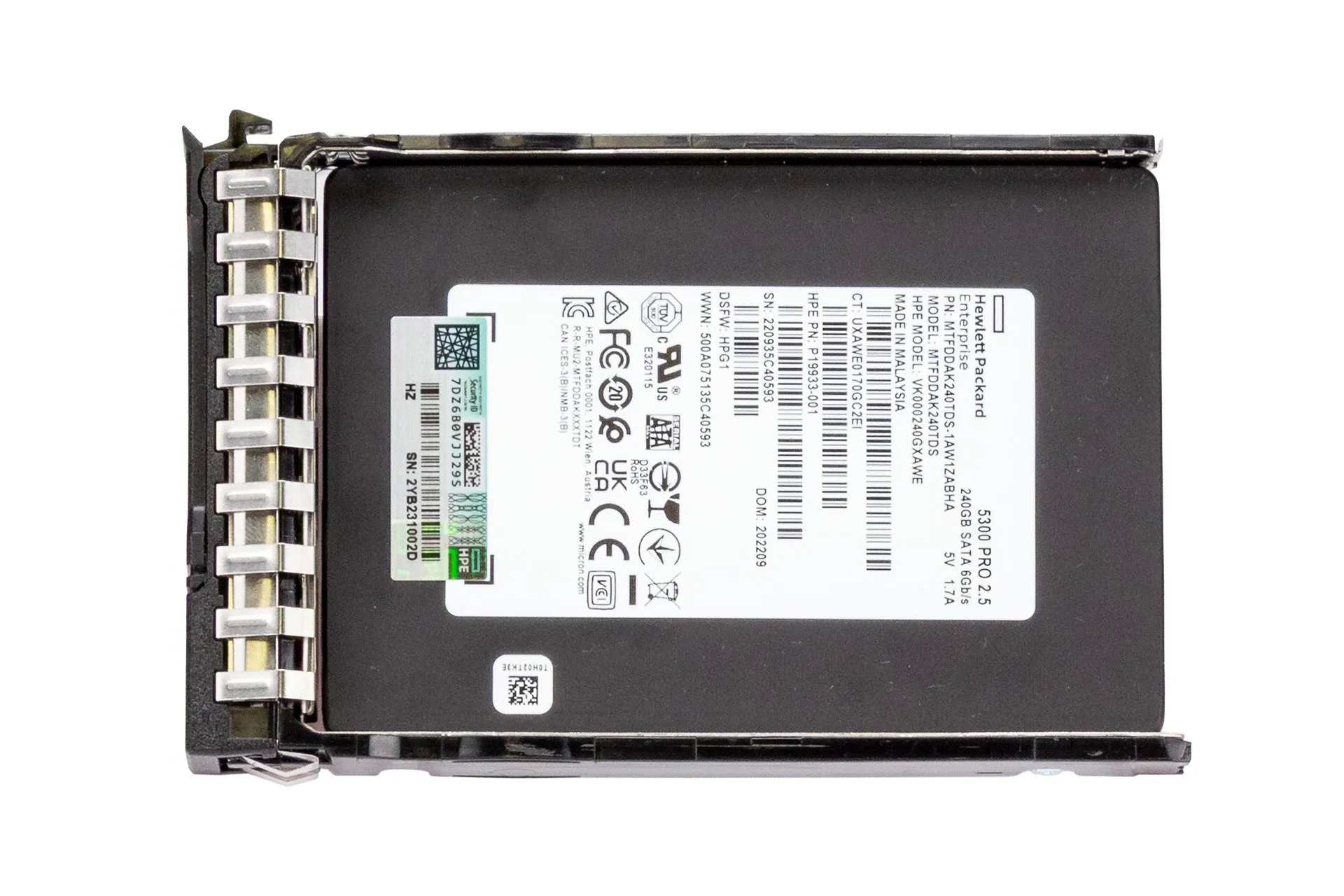 HPE 240GB 6G SATA SSD, 2.5 Zoll SFF Festplatte für Server