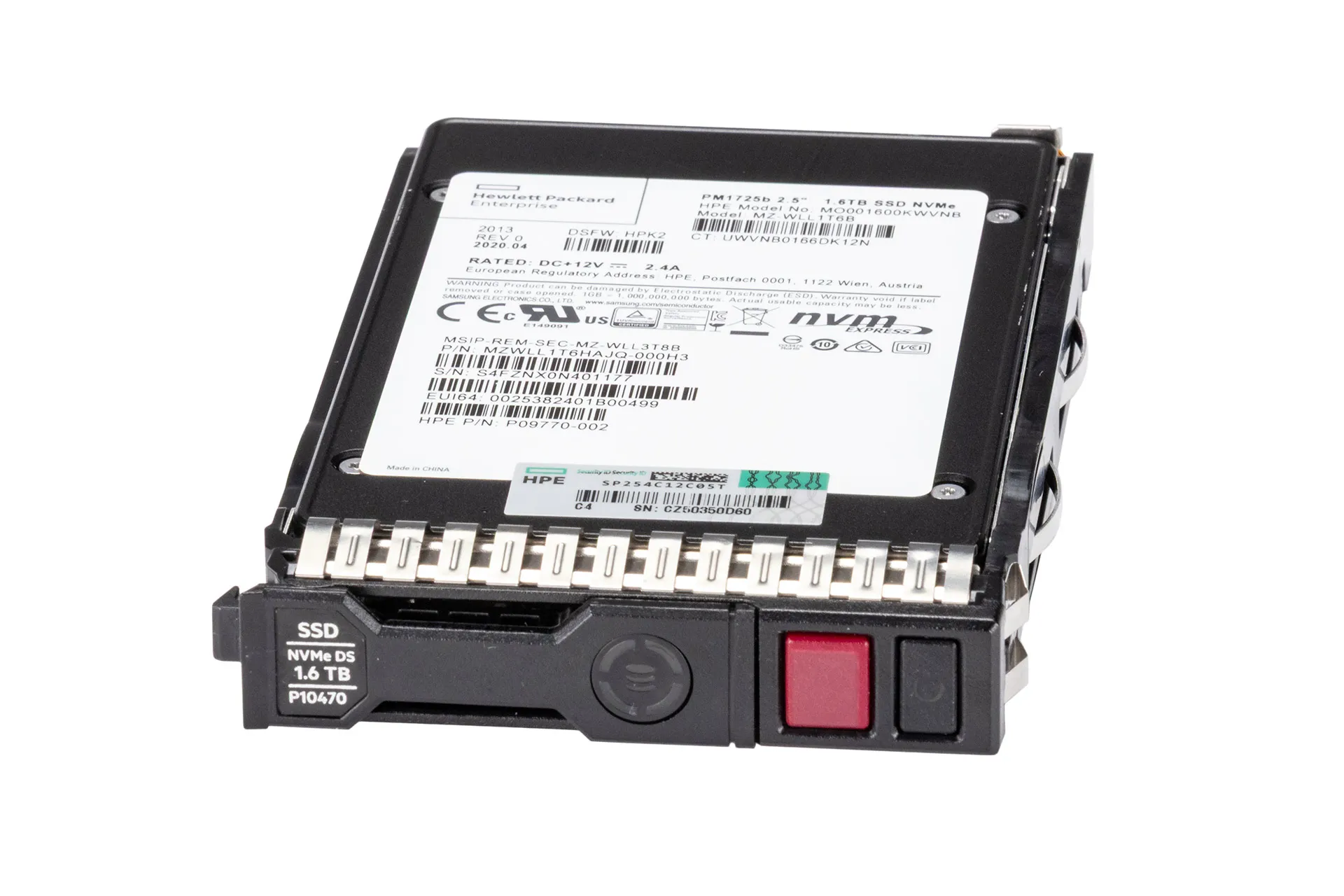 HPE 1.6TB U.2 NVMe 3.0 X4 SSD, 2.5 Zoll SFF Festplatte für Server, MU HPE 1.6TB U.2 NVMe 3.0 X4 SSD, 2.5 Zoll SFF Festplatte für Server, MU