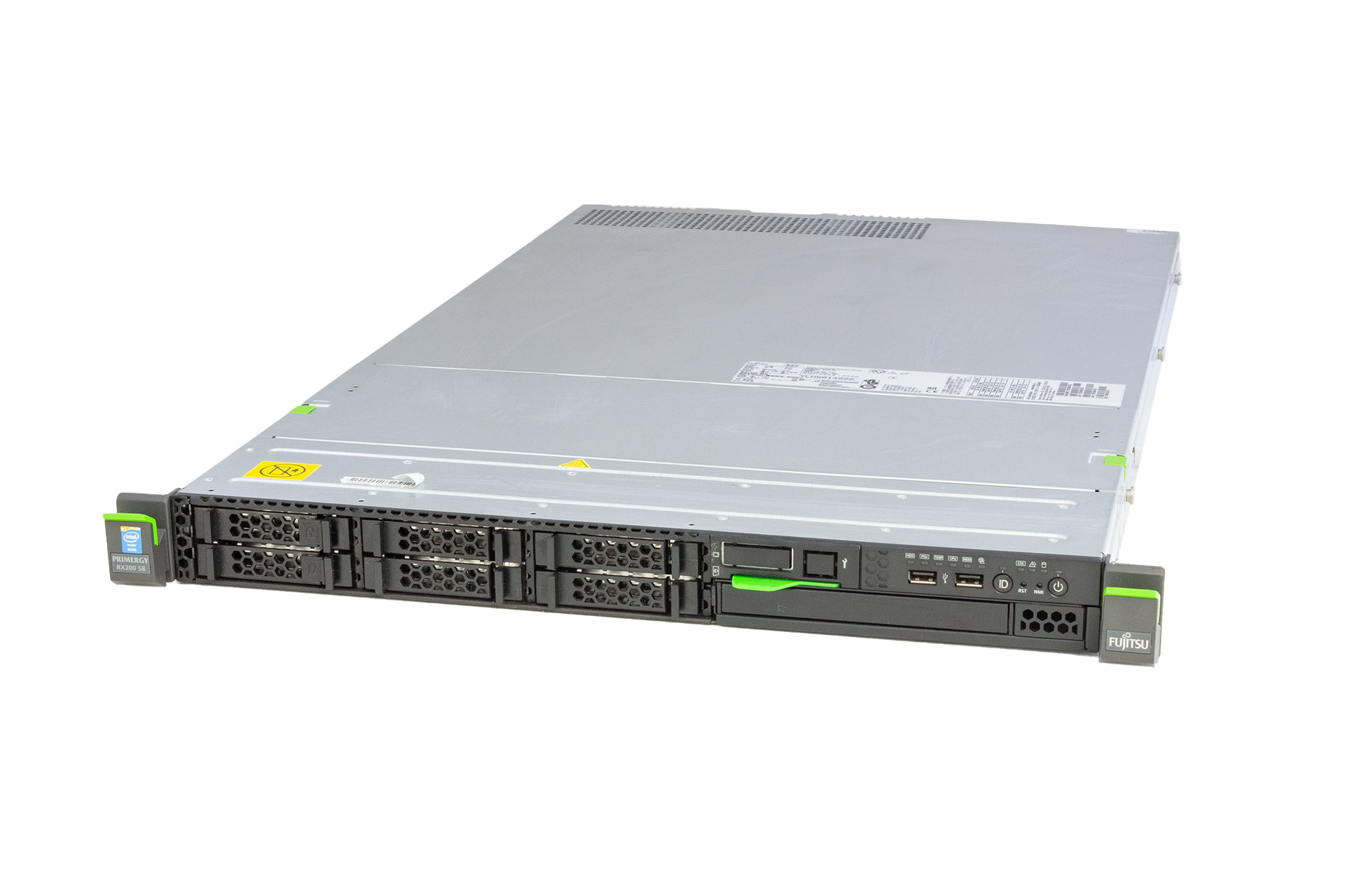 FUJITSU RX200 S8, 2x E5-2630Lv2 2.40GHz, 6-Core, 48GB PC3-12800R (6x8), 6xSFF,  D2607, 2x800W