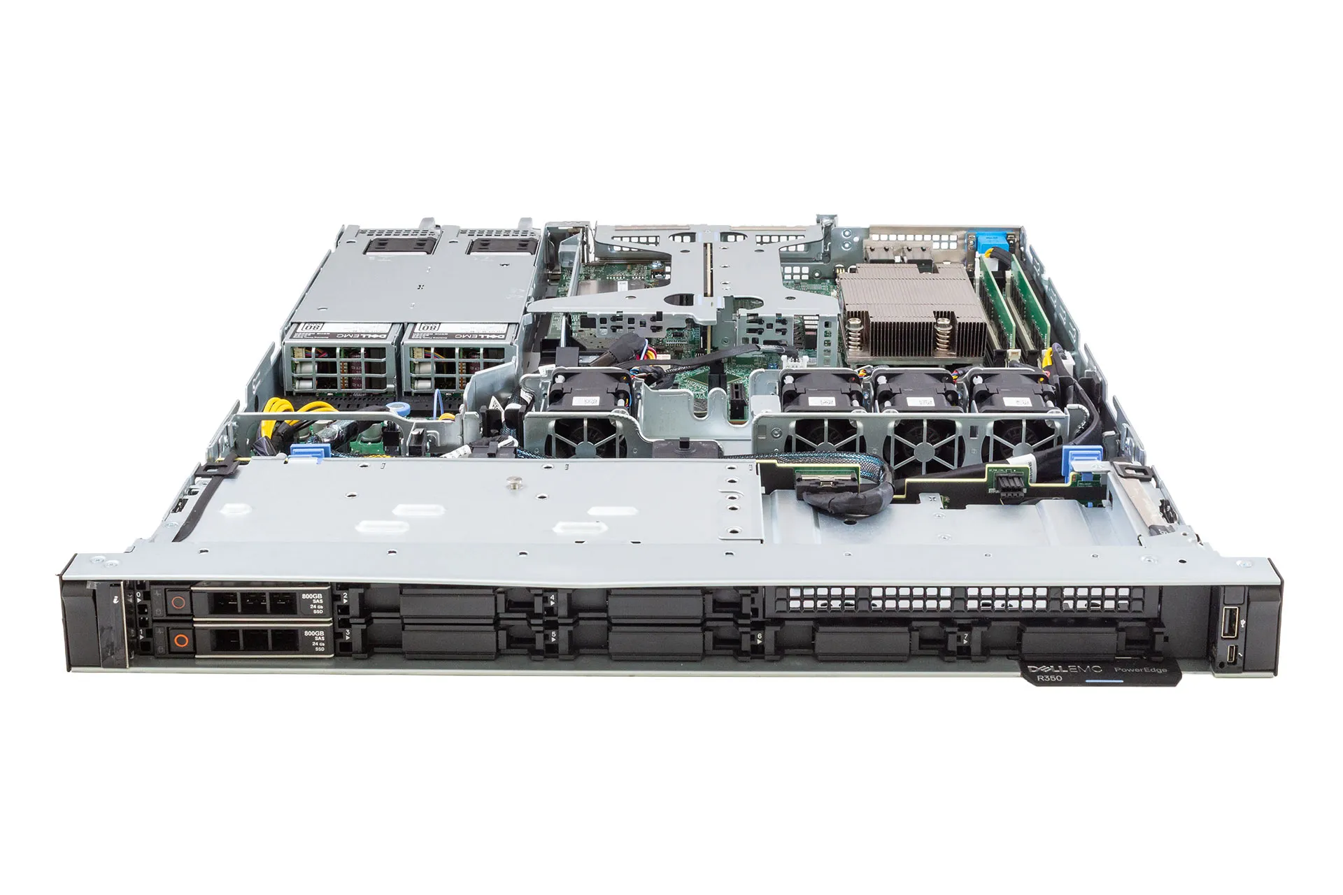 DELL PowerEdge R350 Rack Server, 1x E5-2314, 2.8GHz, 4-Core, 32GB PC4, 8xSFF, H355