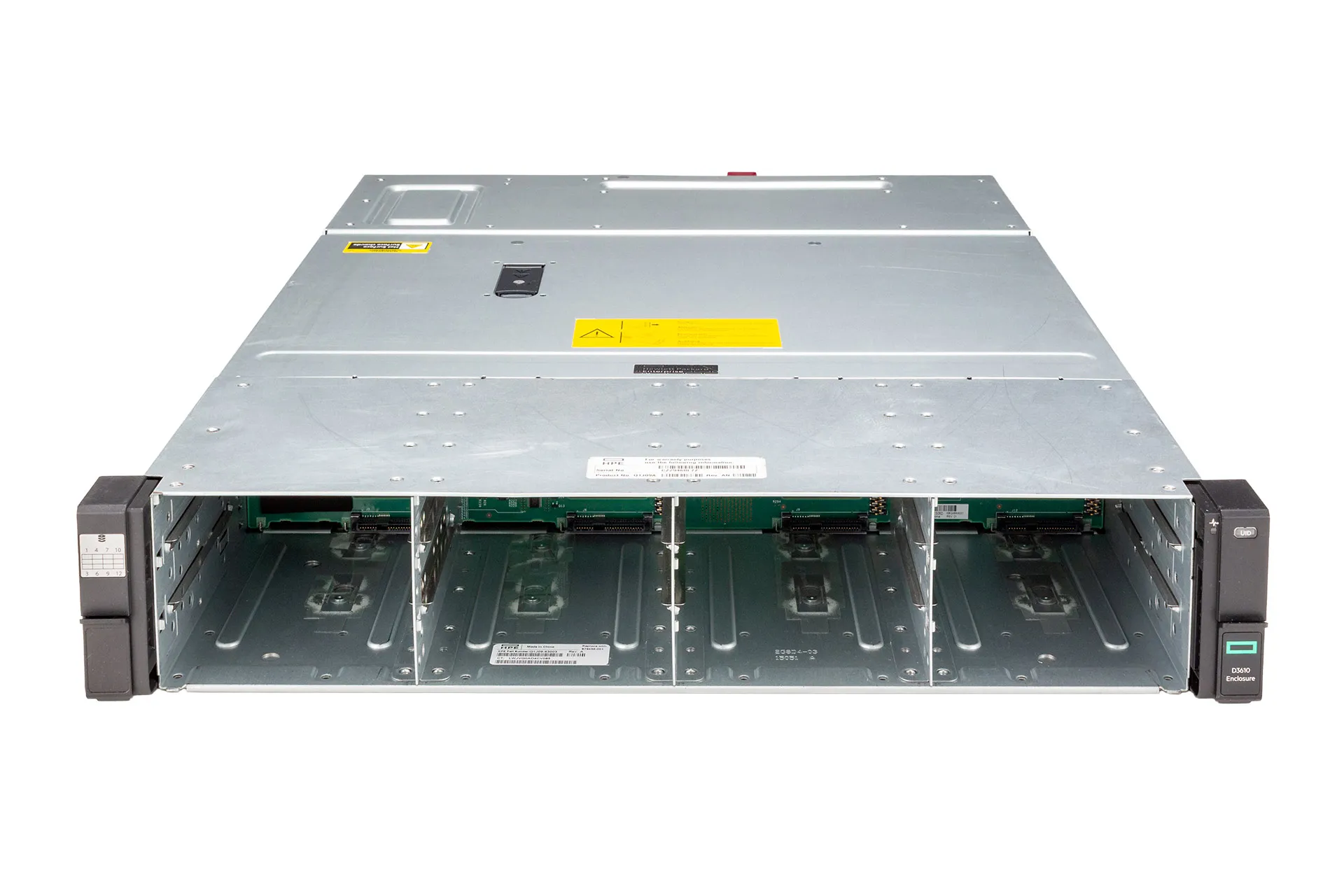 HPE D3610 Disk Enclosure, 12xLFF, 2x IO-Module 12G SAS DP, 2x 460W HPE D3610 Disk Enclosure, 12xLFF, 2x IO-Module 12G SAS DP, 2x 460W