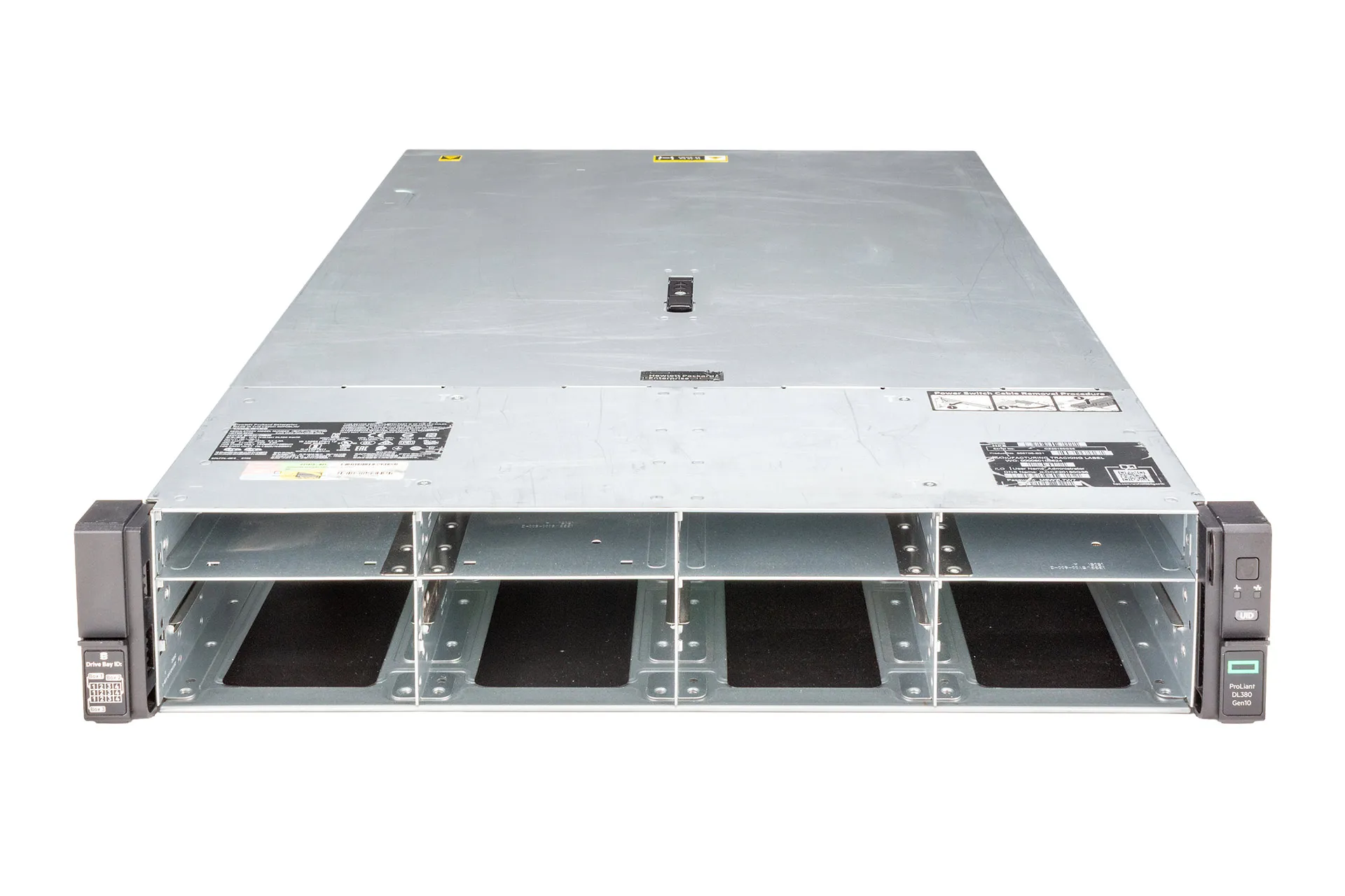 HPE ProLiant DL380 Gen10 Rack Server, 2x Silver 4210R 2.4GHz, 10-Core, 32GB RAM, 16x LFF + 2x SFF, P816i/4G 868705-B21 2xGold5215 front