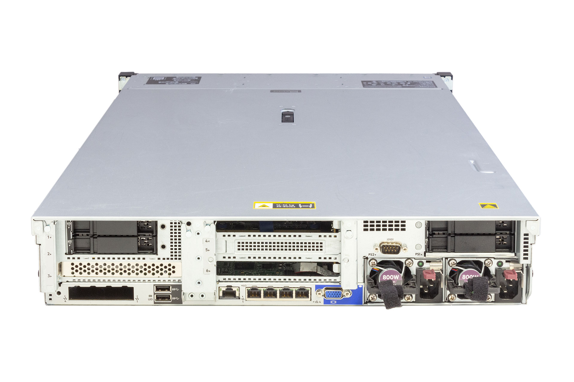 HPE DL380 Gen10, 2x Gold 6126 2.60GHz 12-Core, noRAM, 24xSFF, P408i/2GB/Batt/Exp., 1xCage, 2x800W, back HPE DL380 Gen10, 2x Gold 6126 2.60GHz 12-Core, noRAM, 24xSFF, P408i/2GB/Batt/Exp., 1xCage, 2x800W, back