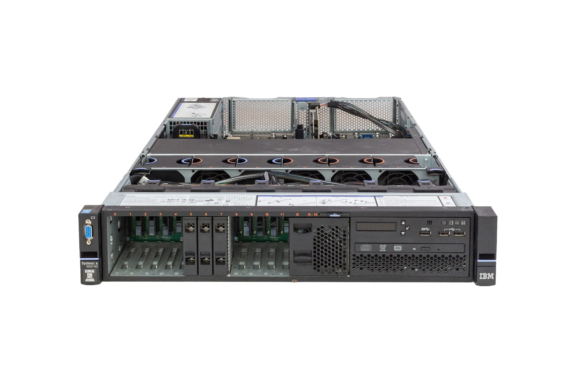 Lenovo System X3650 M5 Rack Server, 1x E5-2620v3, 16x SFF