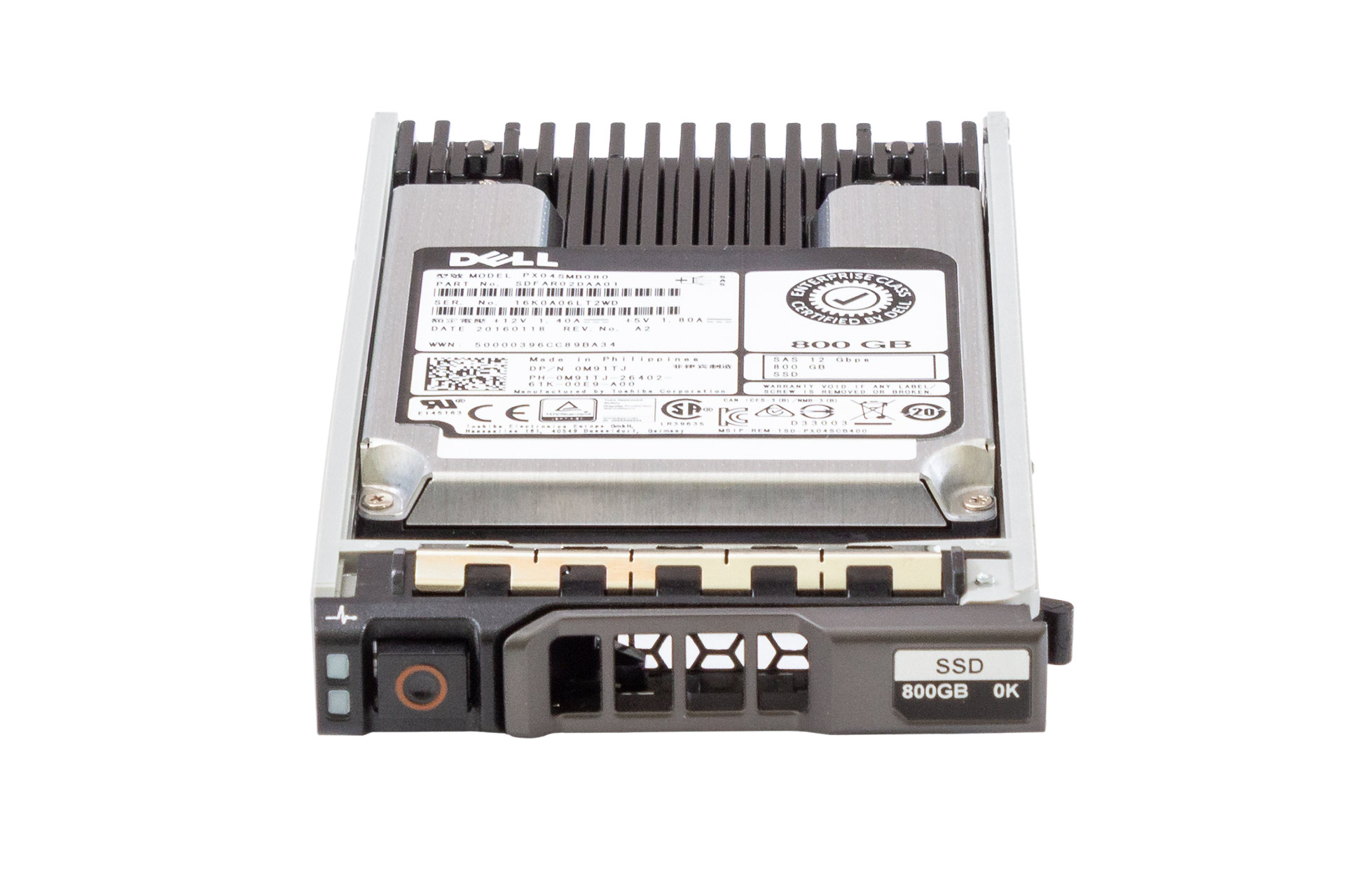DELL SSD 800GB SAS 12G 2.5" SFF Solid State Drive, inkl. Carrier 0NTPP3