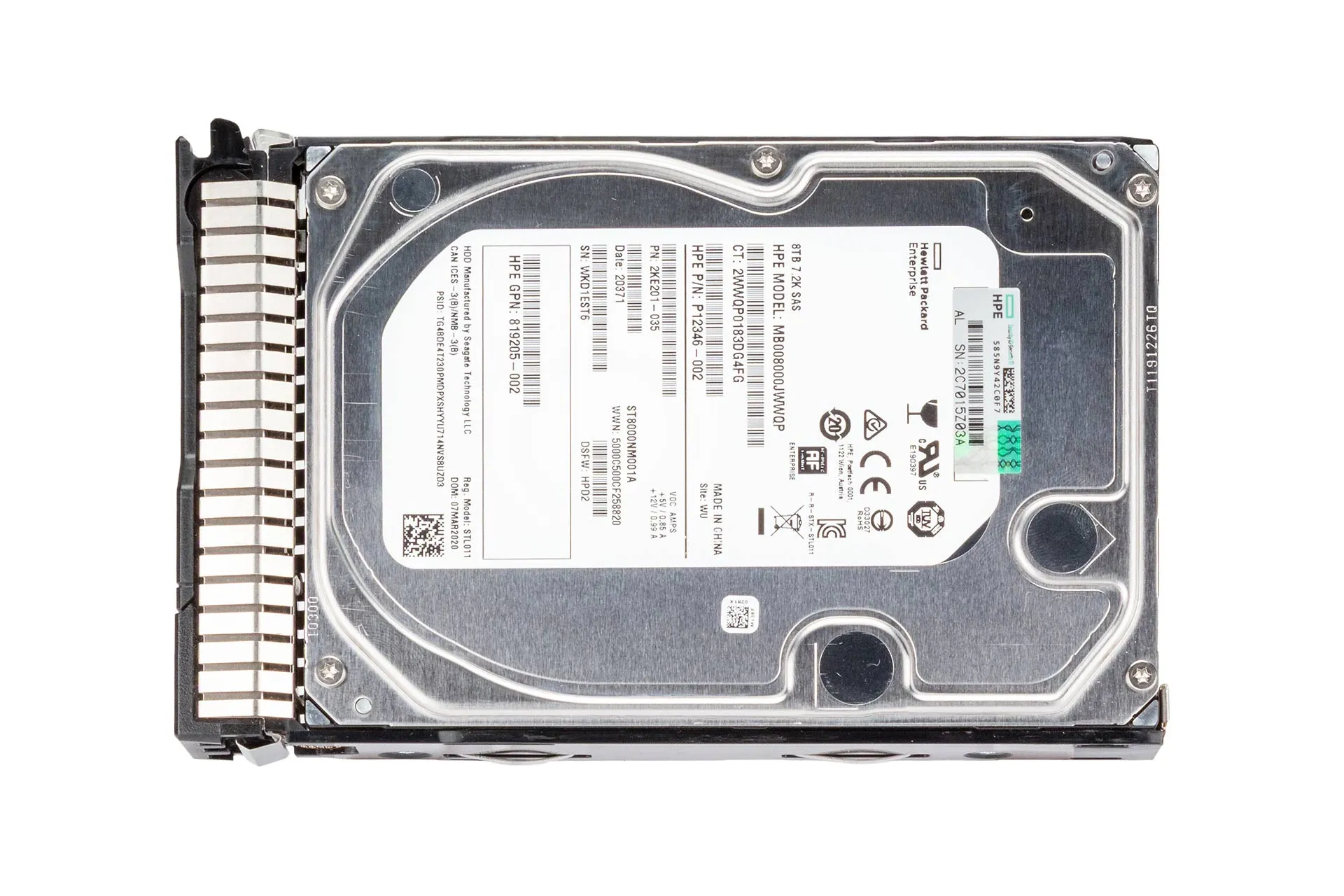 HPE 8TB 12G SAS HDD 7.2k, 3.5" LFF Festplatte für Server