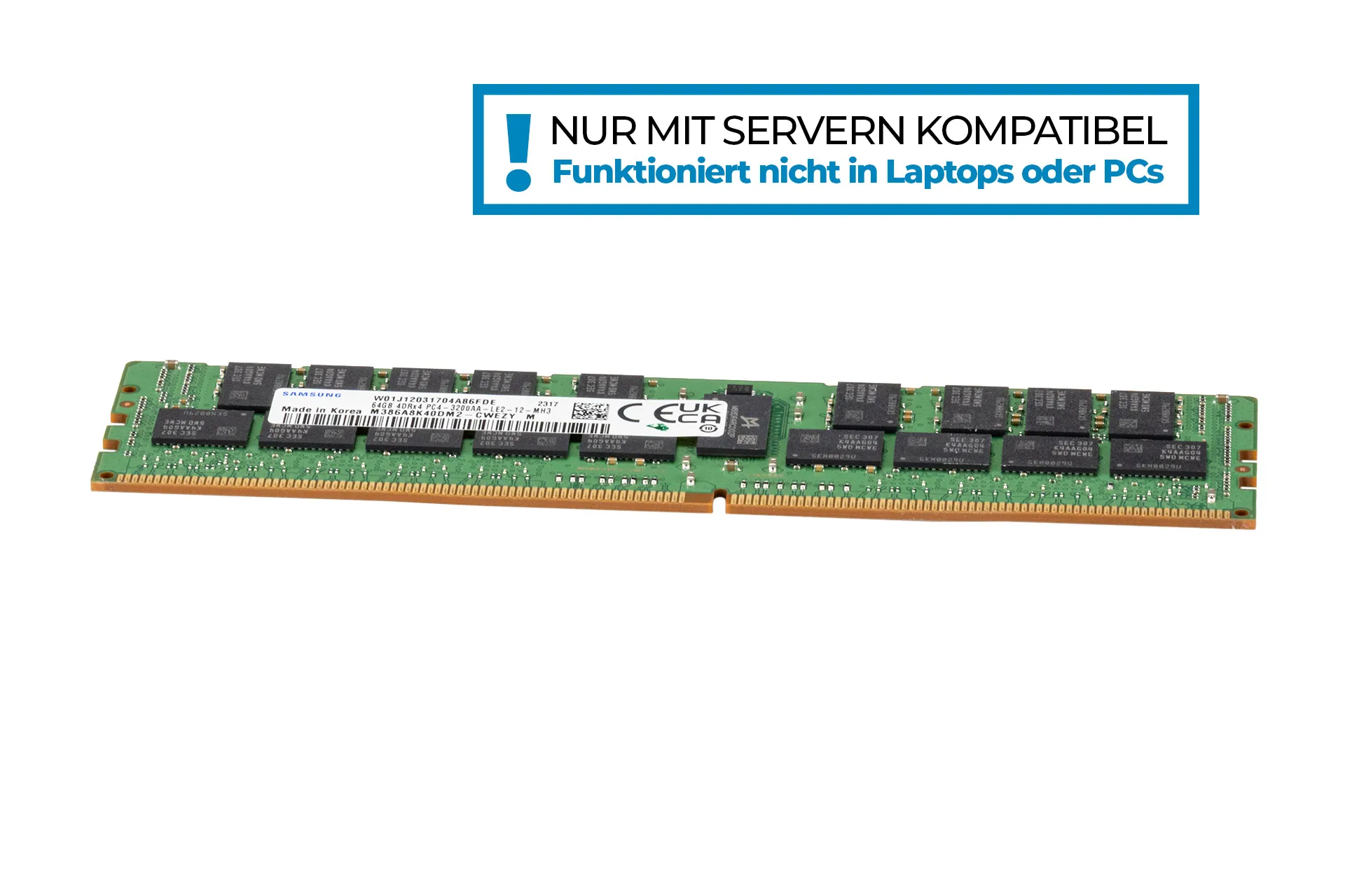 Samsung 64GB DDR4 RAM 4DRx4 PC4-3200AA-LE2 regECC