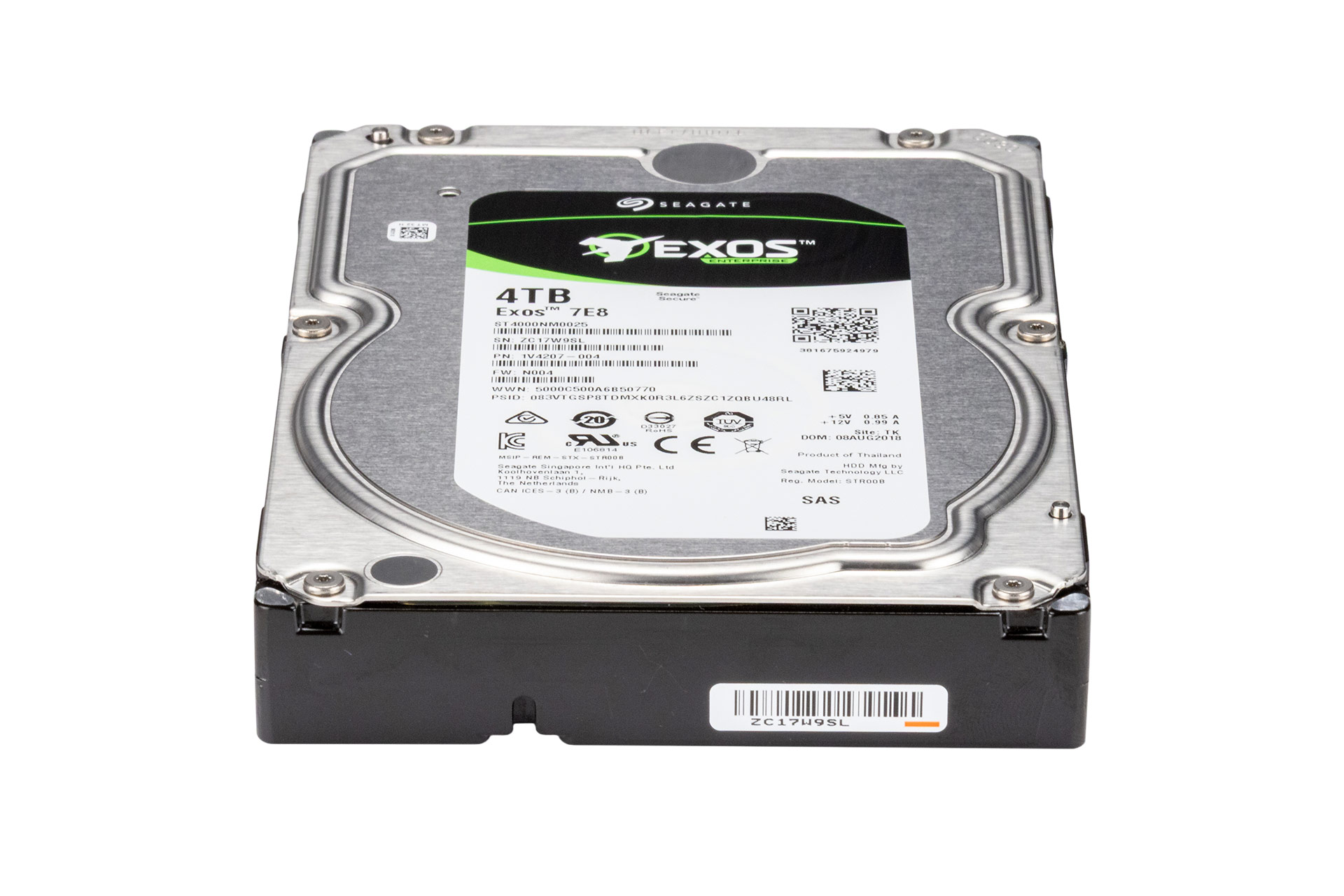 Seagate 4TB 12G SAS HDD 7.2k, 3.5 Zoll LFF Festplatte für Server, EXOS-7E8, 128MB Cache