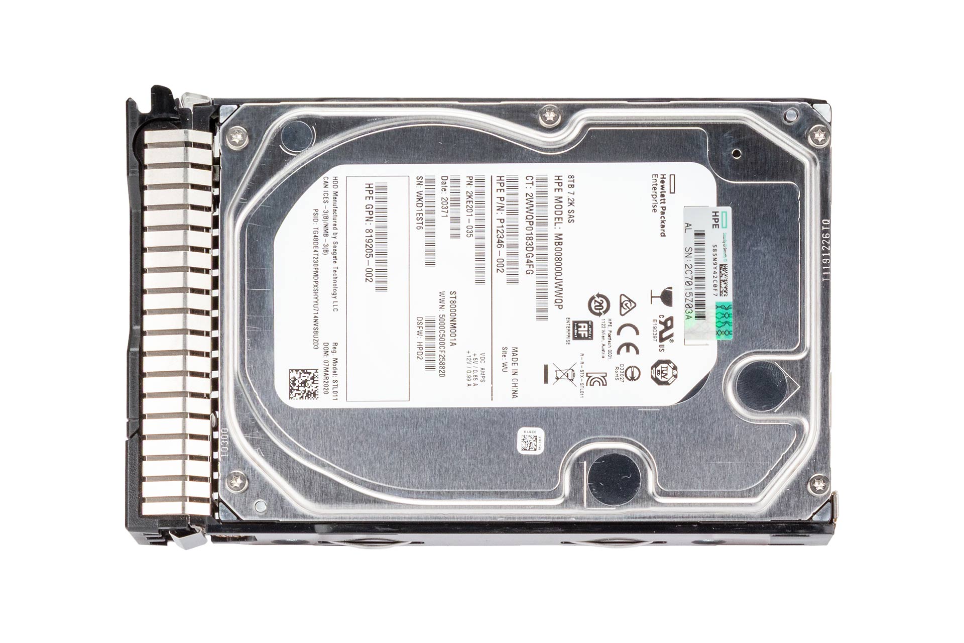 HPE 8TB 12G SAS HDD 7.2k, 3.5" LFF Festplatte für Server