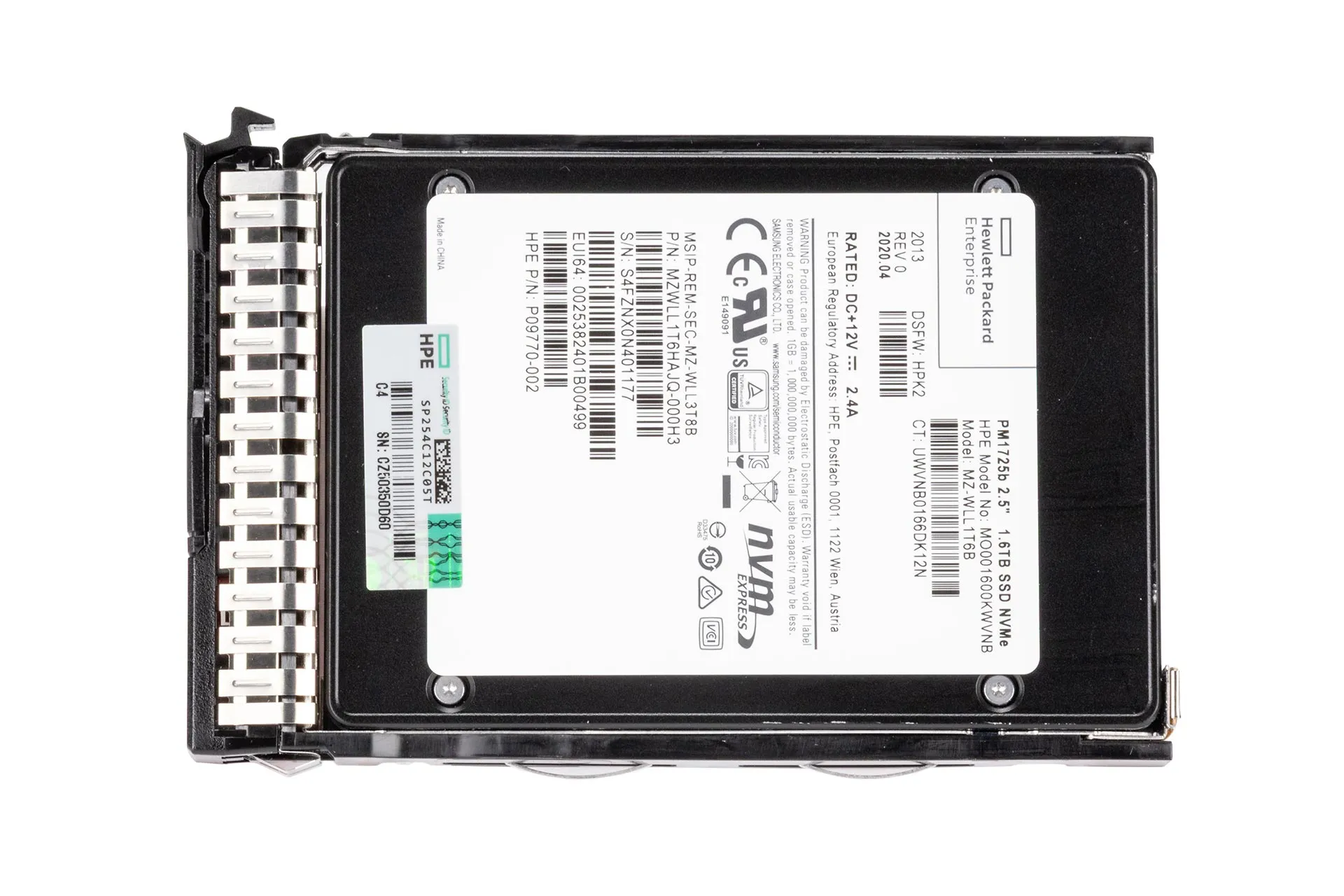 HPE 1.6TB U.2 NVMe 3.0 X4 SSD, 2.5 Zoll SFF Festplatte für Server, MU HPE 1.6TB U.2 NVMe 3.0 X4 SSD, 2.5 Zoll SFF Festplatte für Server, MU