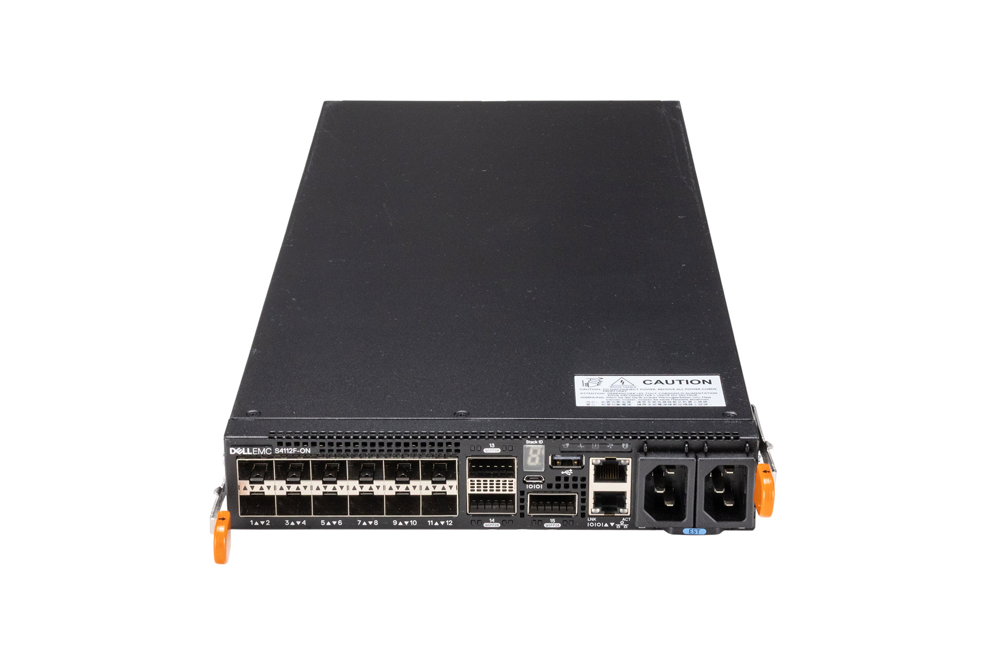Dell PowerSwitch S4112F-ON ToR Switch, 12x 10GbE SFP+, 3x 100GbE QSFP28, Port-Side-In