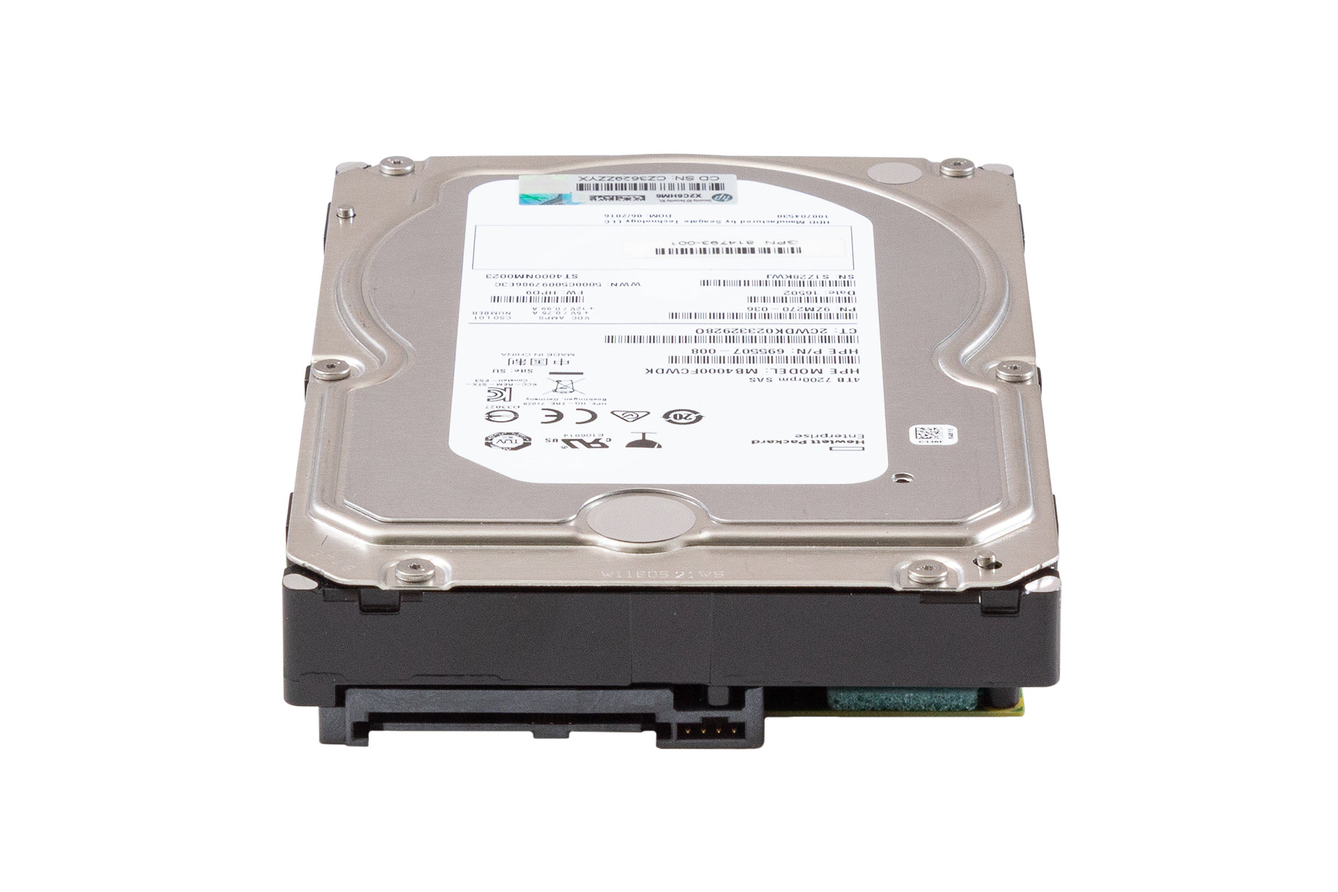 HPE HDD 4TB 6G SAS 7.2k 3.5" LFF Festplatte, ST4000NM0023, ohne Carrier