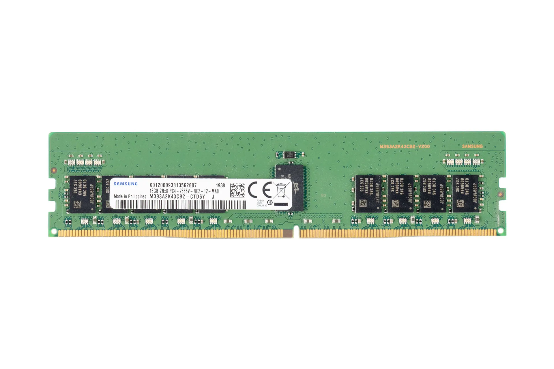 Samsung 16GB DDR4 RAM 2Rx8 PC4-2666V-R regECC