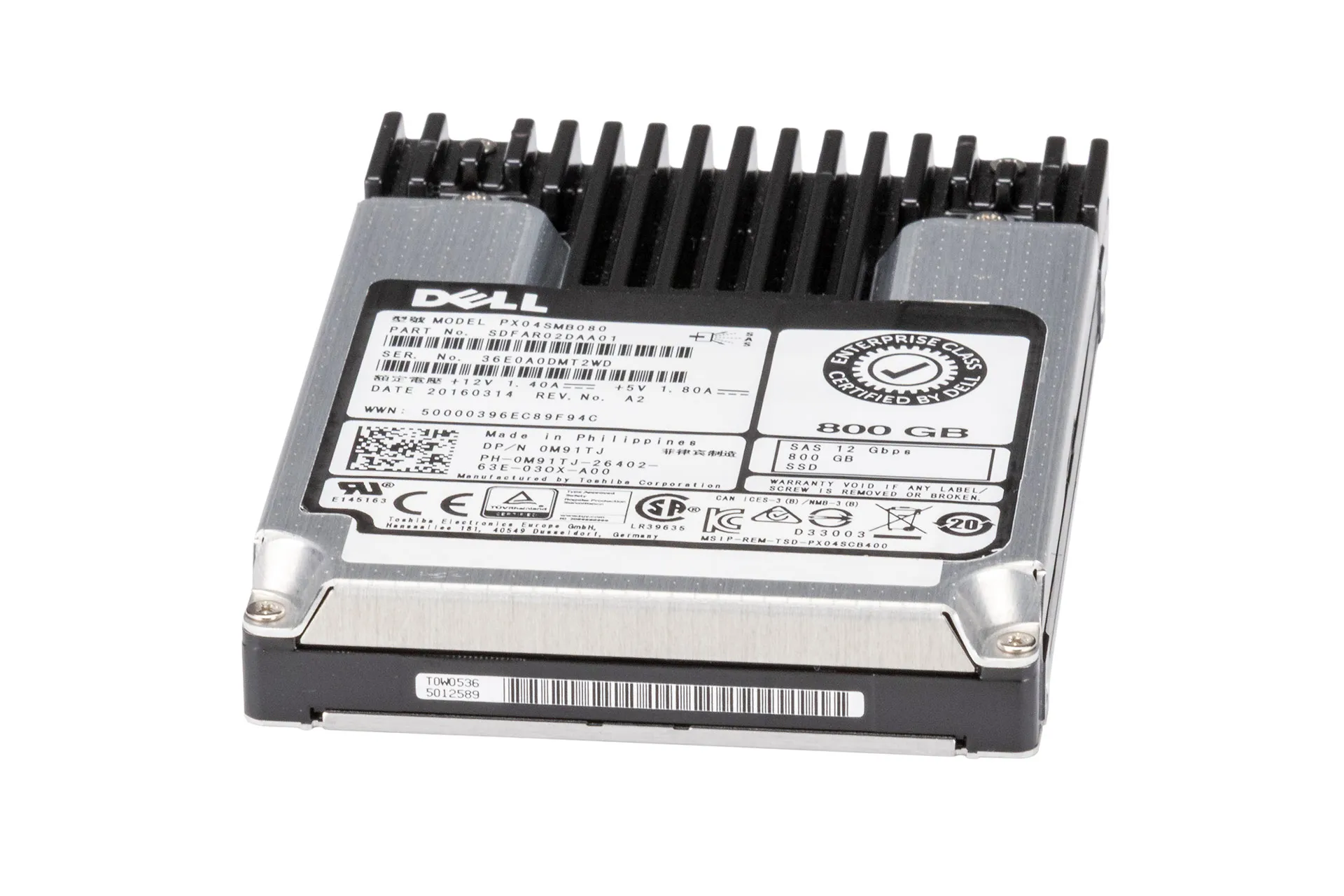 Dell 800GB 12G SAS SSD, 2.5 Zoll SFF Festplatte für Server Dell 800GB 12G SAS SSD, 2.5 Zoll SFF Festplatte für Server