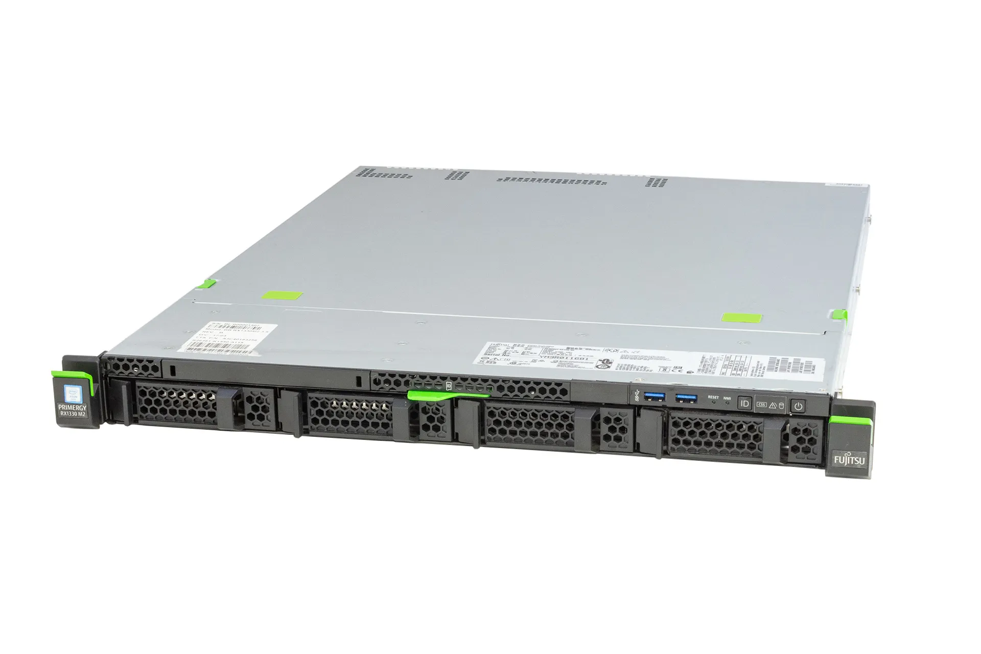 FUJITSU RX1330 M3 Rack Server, 1x E3-1220v6 3.00GHz, 4-Core, 8GB PC4-2400, 4xLFF, CP400i, 2x450W