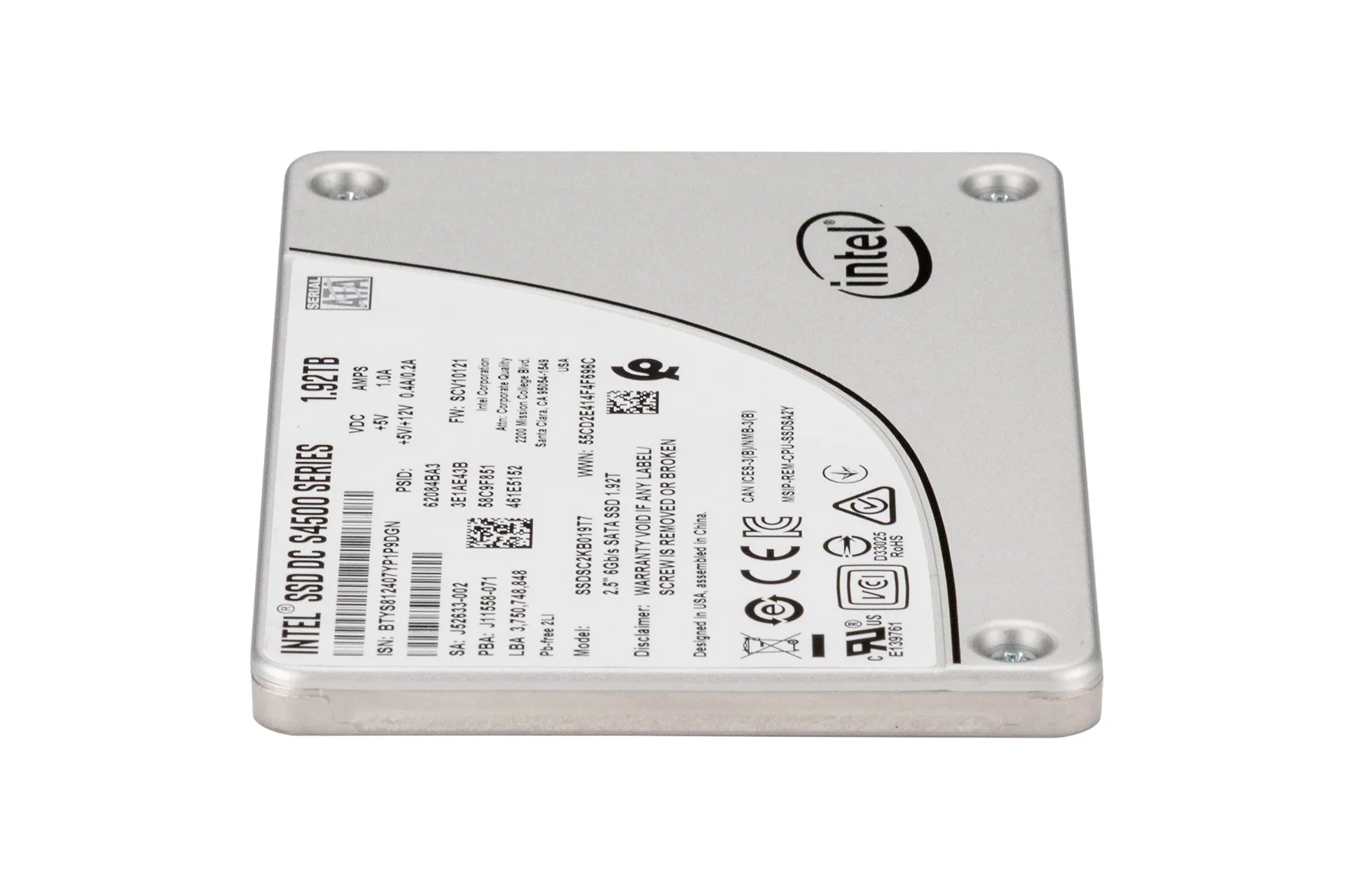 Intel 1.92TB 6G SATA SSD, 2.5 Zoll SFF Festplatte für Server, D3-S4500 Series Intel 1.92TB 6G SATA SSD, 2.5 Zoll SFF Festplatte für Server, D3-S4500 Series