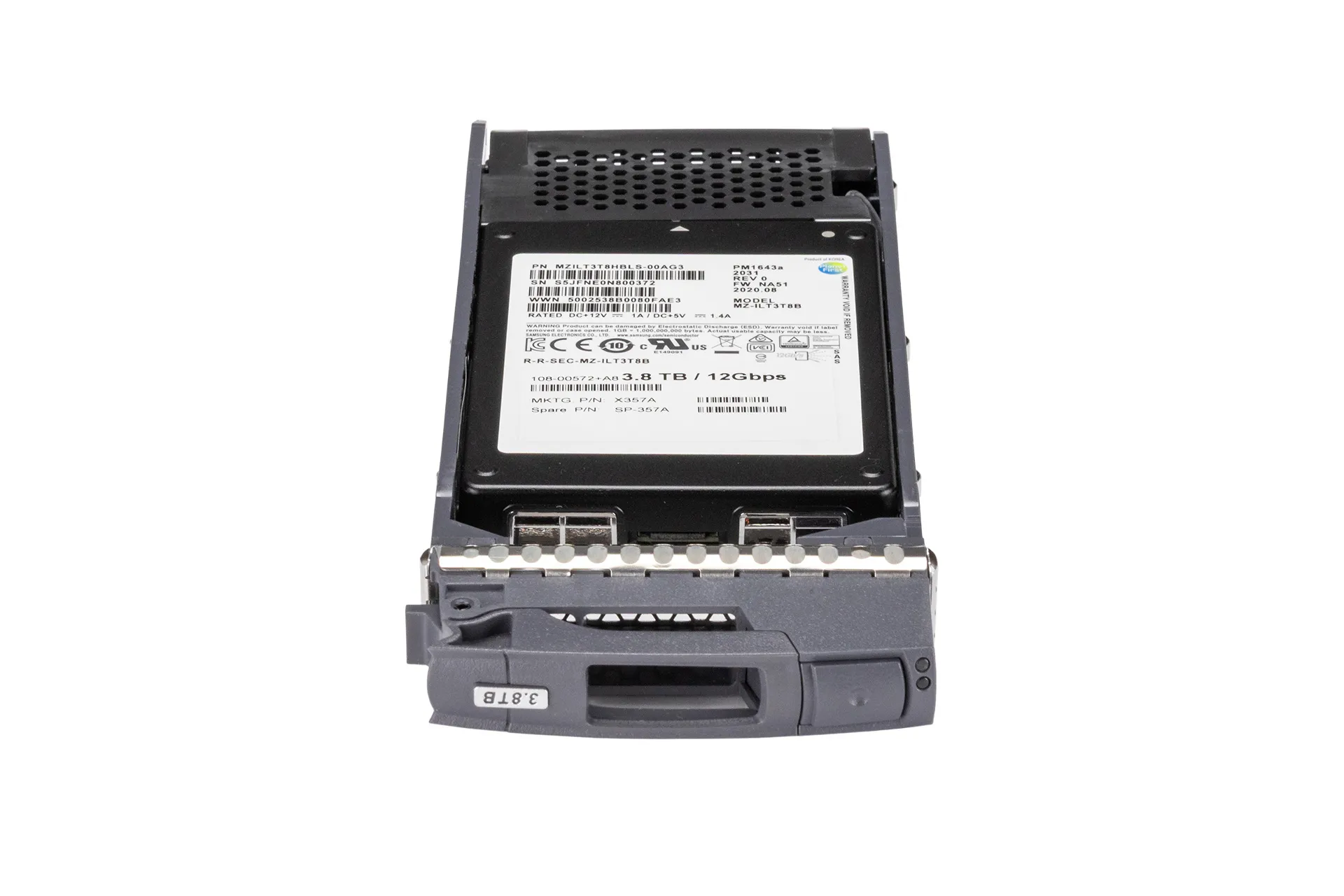NetApp 3.84TB 12G SAS SSD, 2.5 Zoll SFF Festplatte für Server, 520b, für Netapp All-Flash/FAS2x/DS2x NetApp 3.84TB 12G SAS SSD, 2.5 Zoll SFF Festplatte für Server, 520b, für Netapp All-Flash/FAS2x/DS2x