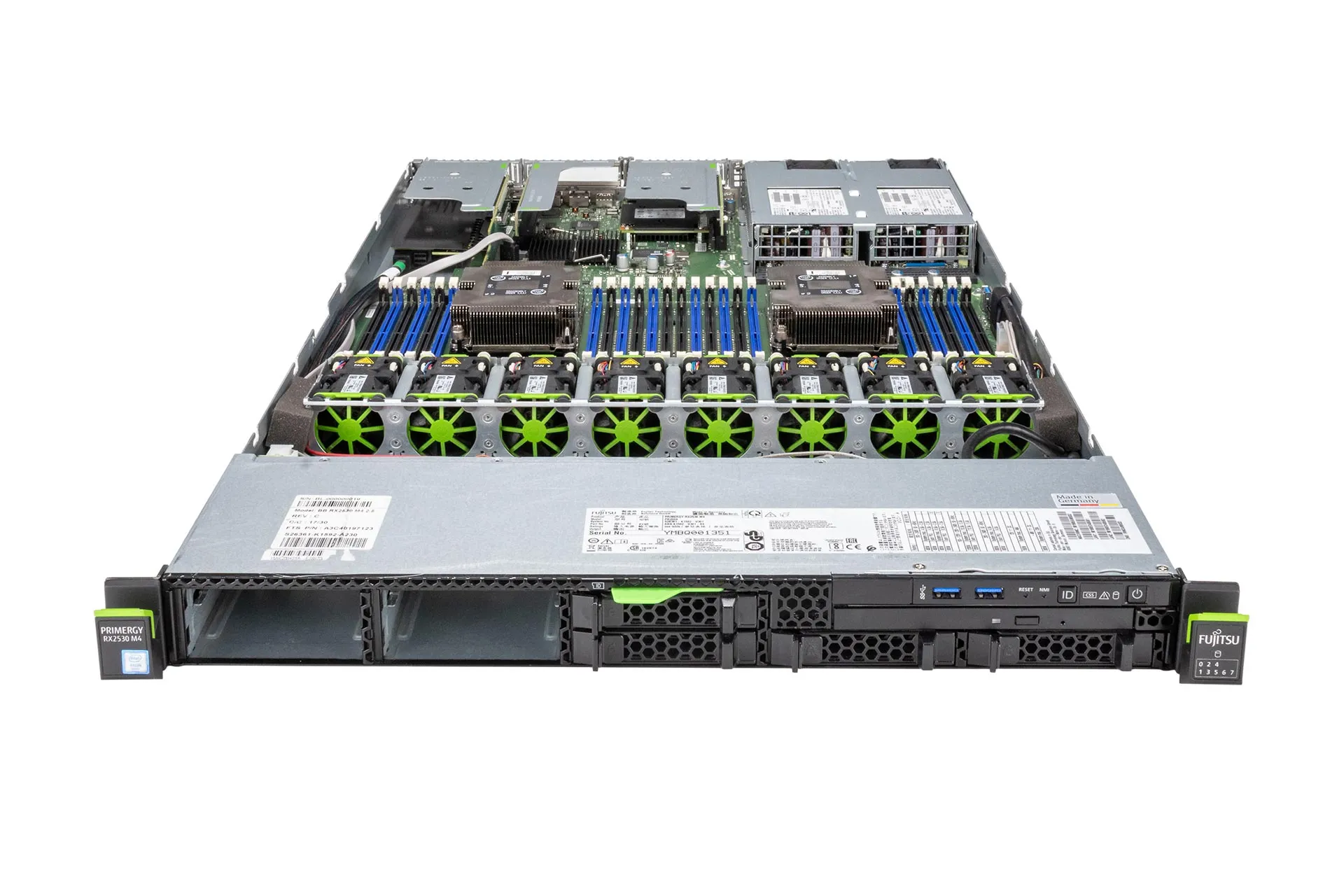 Fujitsu Primergy RX2530 M4 Rack Server, 2x Gold 6154 3.0GHz, 18-Core, 4x LFF, CP400i Fujitsu Primergy RX2530 M4 Rack Server, 2x Gold 6154 3.0GHz, 18-Core, 4x LFF, CP400i