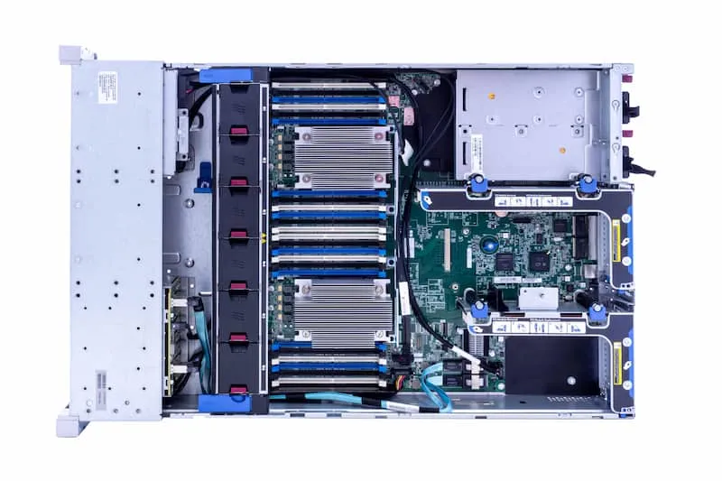 HPE DL380 Gen9, 2x E5-2650v3 2.30GHz, 10-Core, 32GB PC4-2133 RAM, 8xSFF, 2x PCI-Cage, DVD-RW, 2x800W