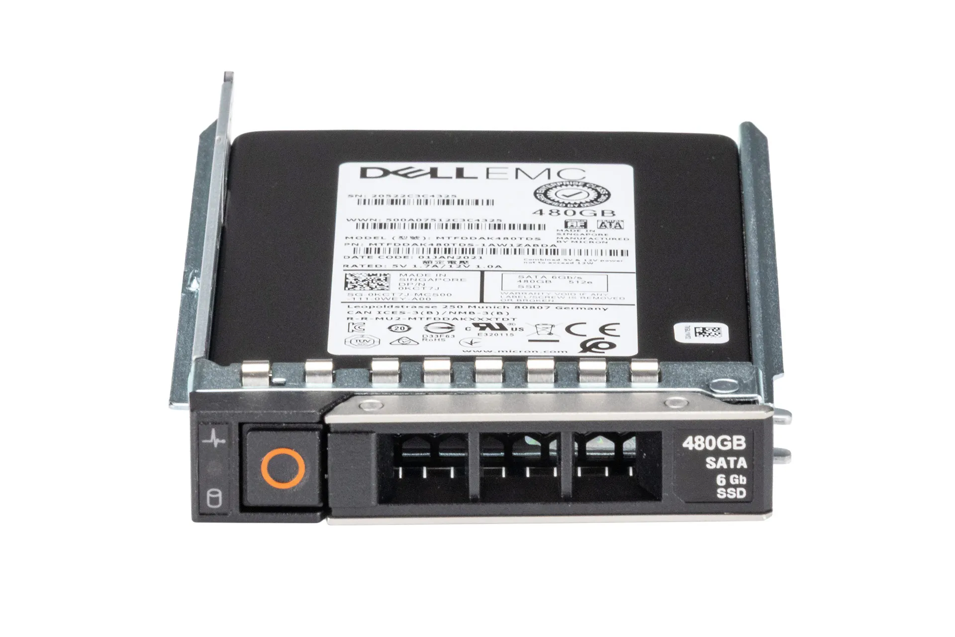 Dell 480GB 6G SATA SSD, 2.5 Zoll SFF Festplatte für Server