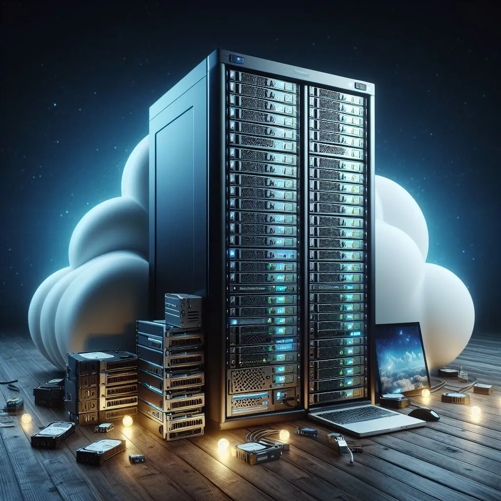 Server Tower für Cloud Datenspeicherung
