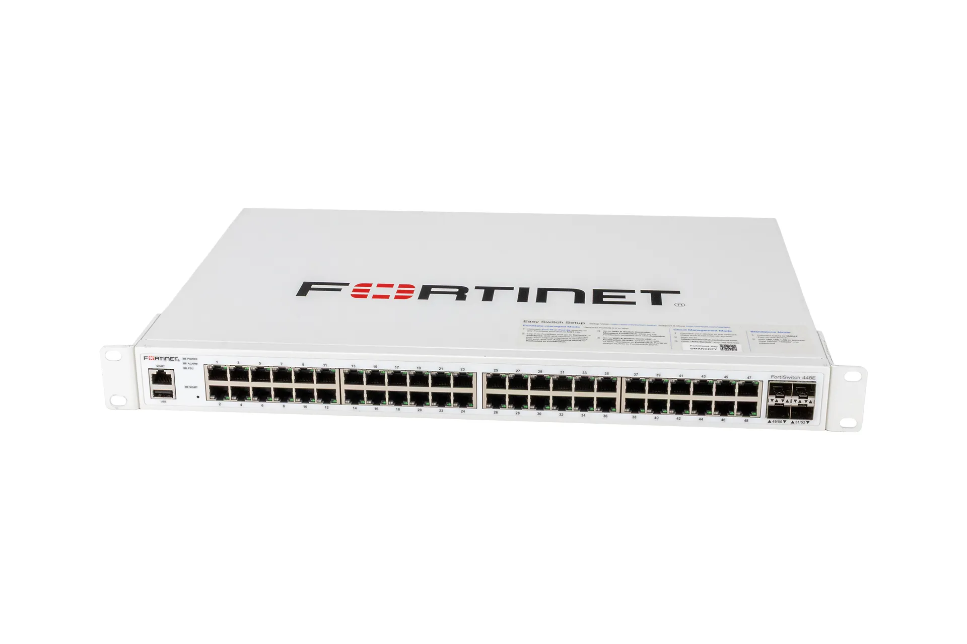 Fortinet FortiSwitch 448E Switch, 48x 1GbE RJ45, 4x 10GbE SFP+, noLicense