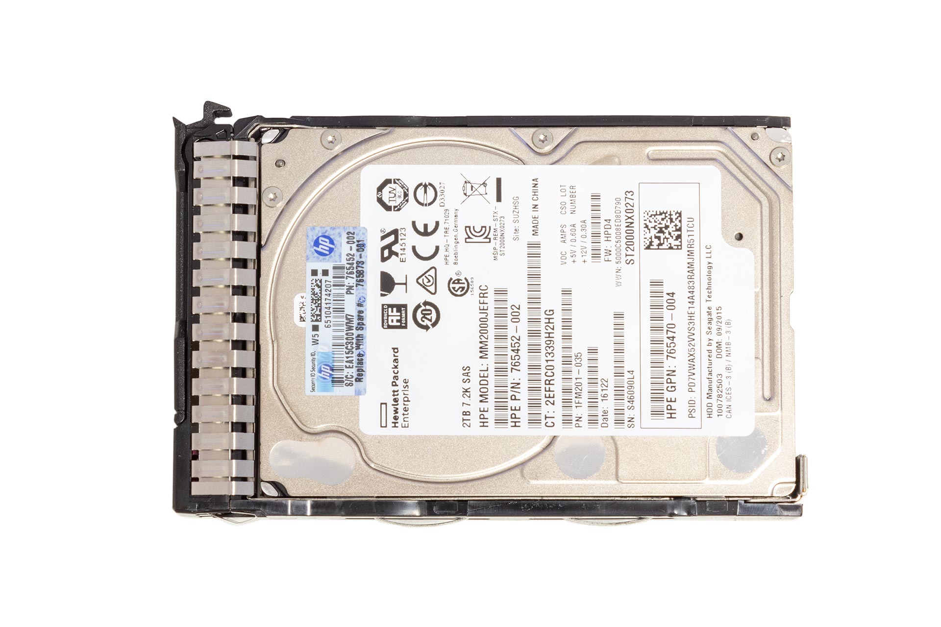 HP HDD 2TB 12G SAS 7.2k 2.5" SC 512e MDL