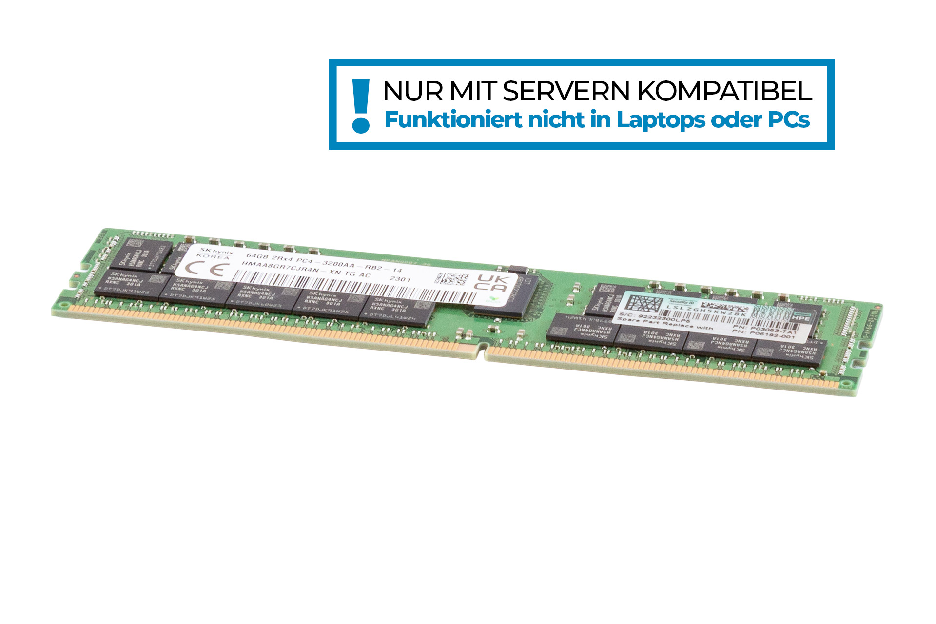 HPE 64GB DDR4 RAM 2RX4 PC4-2933Y-R regECC