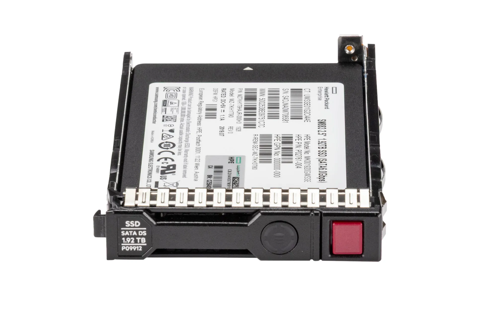 HPE 1.92TB 6G SATA SSD, 2.5 Zoll SFF Festplatte für Server, MU DS SC