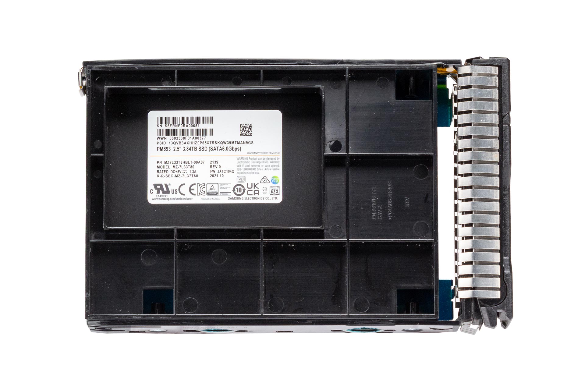 Samsung 3.84TB 6G SATA SSD, 2.5 Zoll SFF Festplatte für Server