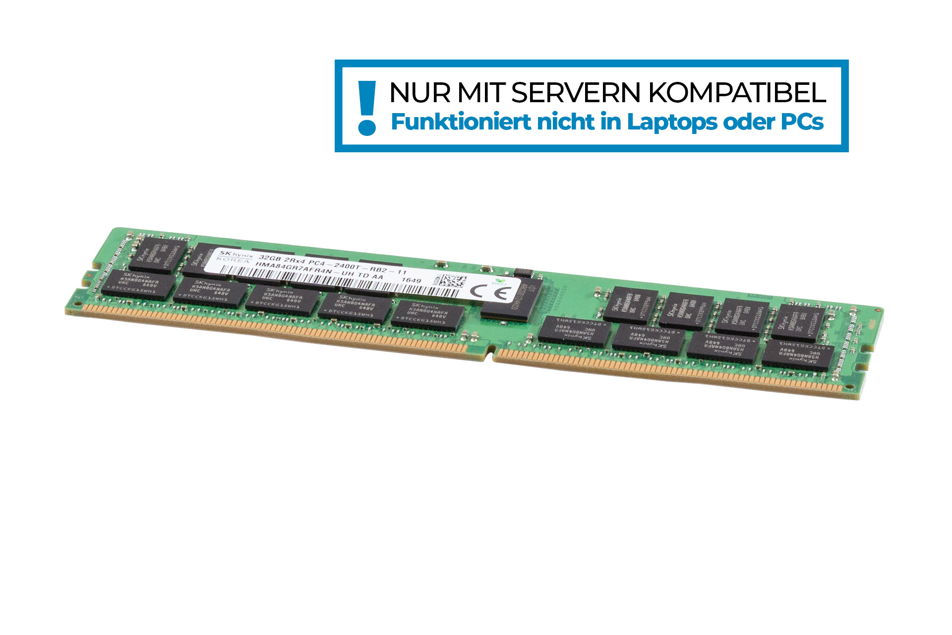 HPE 32GB DDR4 RAM 2Rx4 PC4-2400T-R regECC HPE 32GB DDR4 RAM 2Rx4 PC4-2400T-R regECC