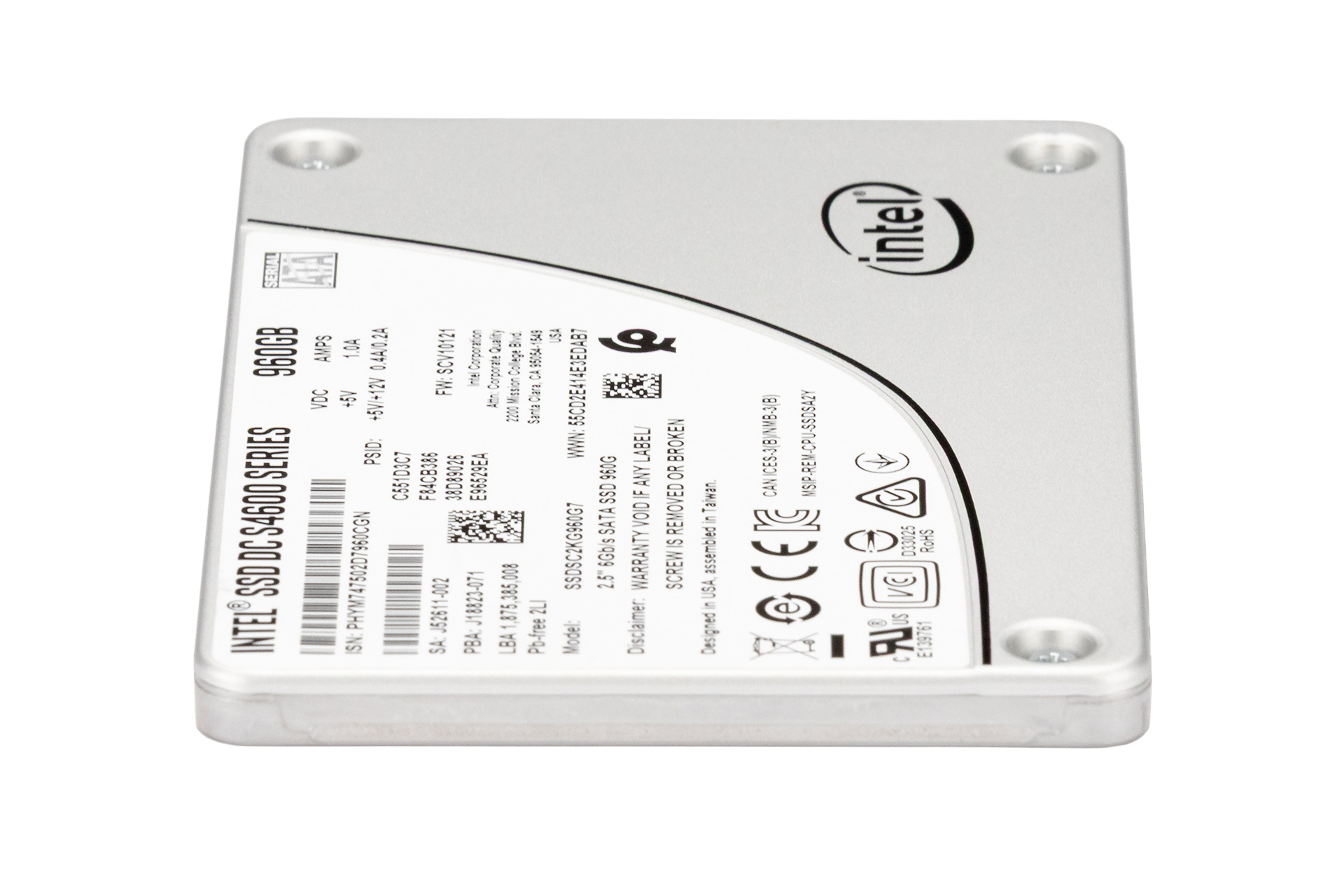 Intel 960GB 6G SATA SSD, 2.5 Zoll SFF Festplatte für Server, DC-S4600 Series