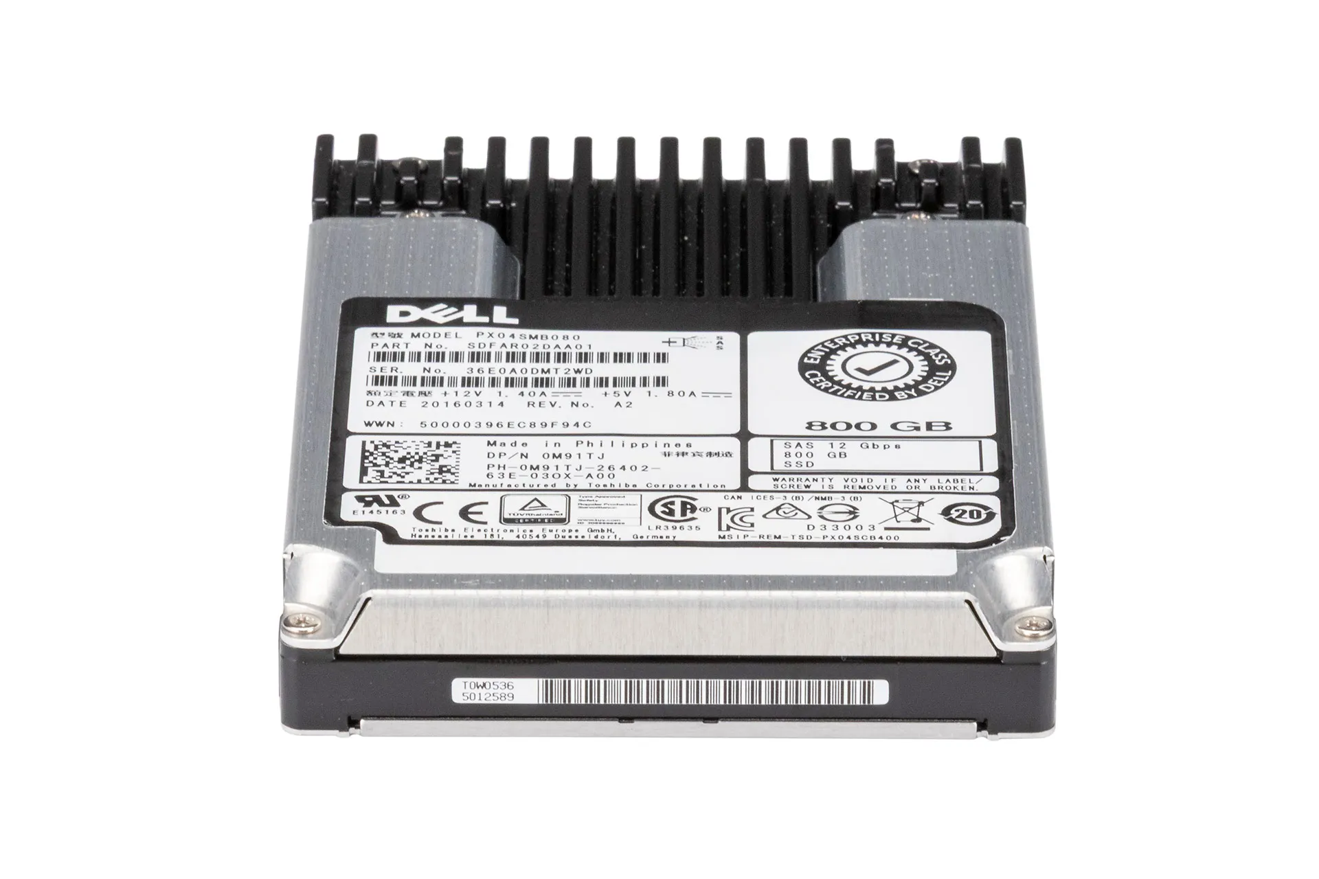 Dell 800GB 12G SAS SSD, 2.5 Zoll SFF Festplatte für Server Dell 800GB 12G SAS SSD, 2.5 Zoll SFF Festplatte für Server