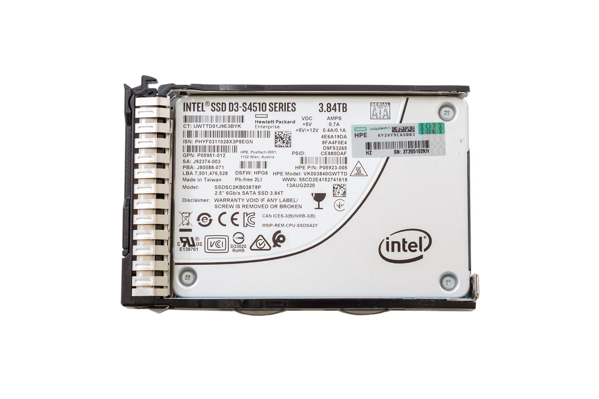 HPE 6G Inch SC SATA SSD