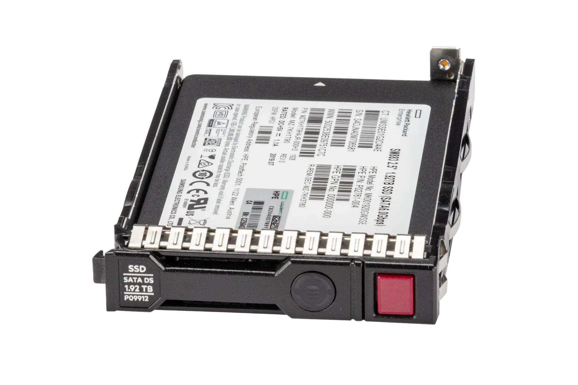 HPE 1.92TB 6G SATA SSD, 2.5 Zoll SFF Festplatte für Server, MU DS SC