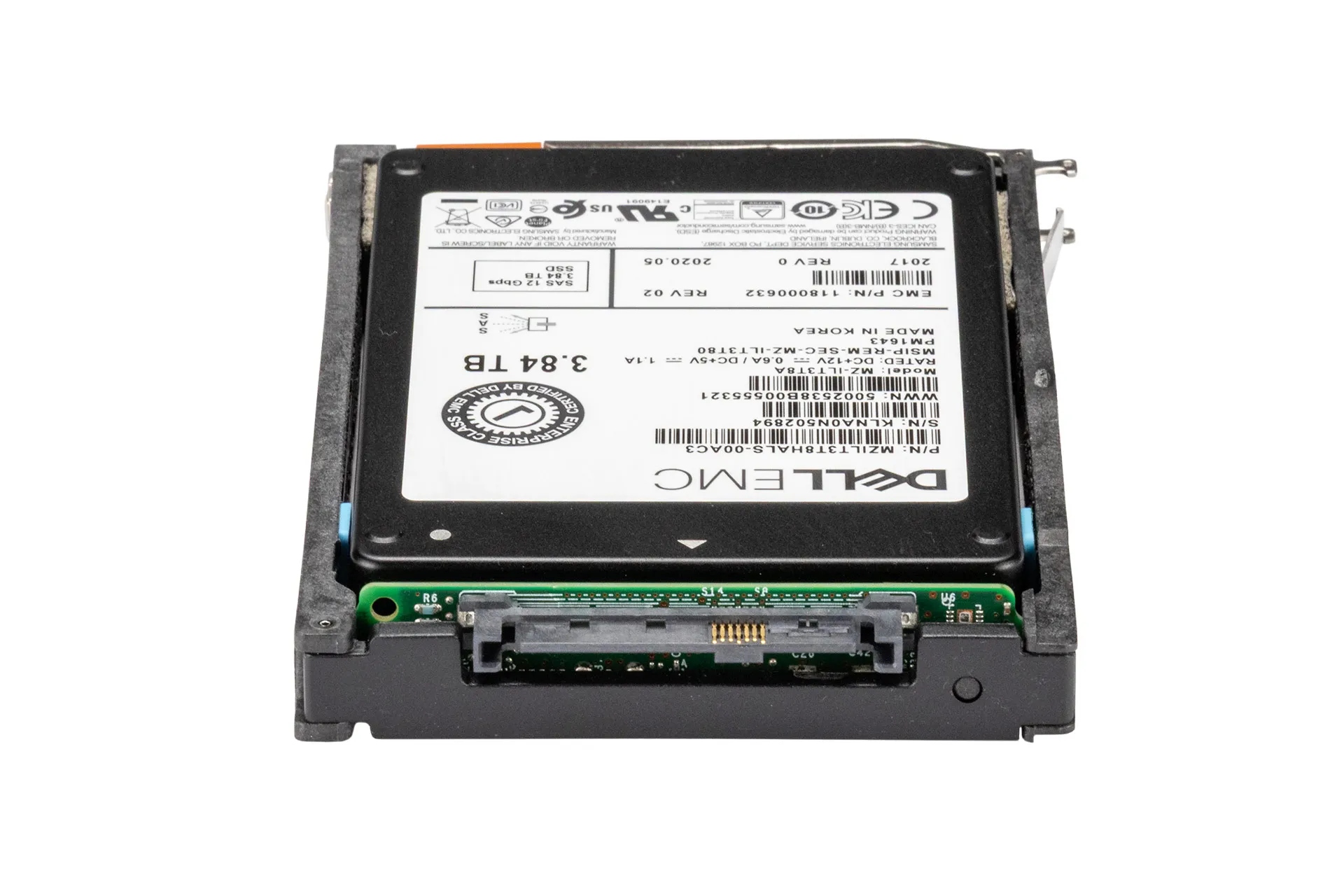 EMC 3.84TB 12G SAS SSD, 2.5 Zoll SFF Storage Festplatte für Unity, 520b