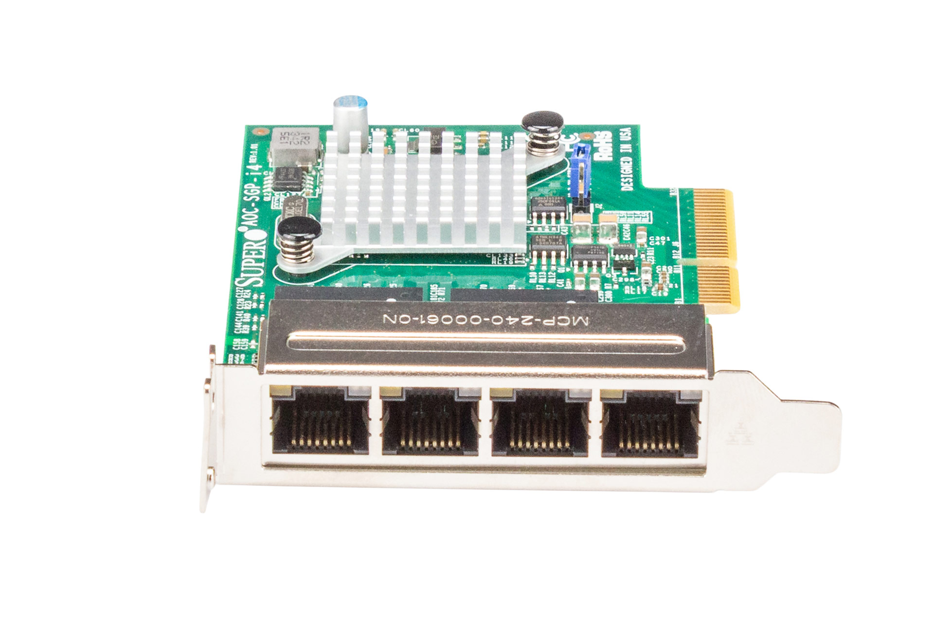 SUPERMICRO Intel I350 T4 1GbE Netzwerkkarte RJ45 Quad Port Low Profile PCI-e NIC