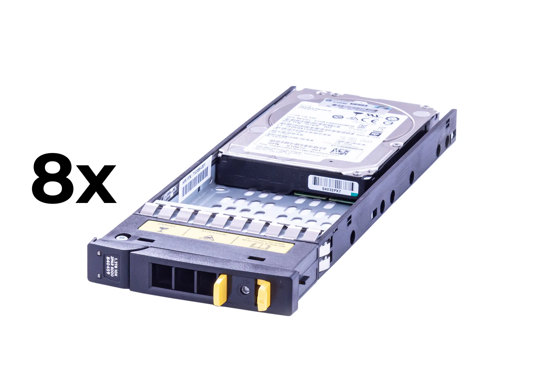 HPE 1.2TB 6G SAS HDD 10k, 2.5 Zoll SFF Festplatte für Server, 8000 520b, 8-Pack