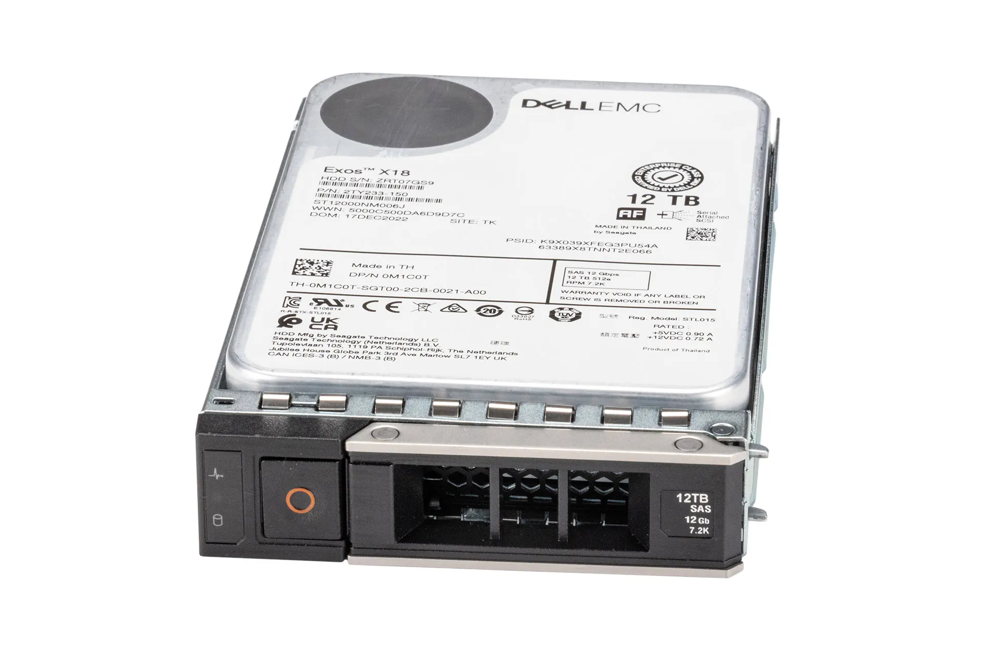 Dell 12TB 12G SAS HDD 7.5k, 3.5 Zoll LFF Festplatte für Server, 512e, inkl. Tray WH5D2 Dell 12TB 12G SAS HDD 7.5k, 3.5 Zoll LFF Festplatte für Server, 512e, inkl. Tray WH5D2