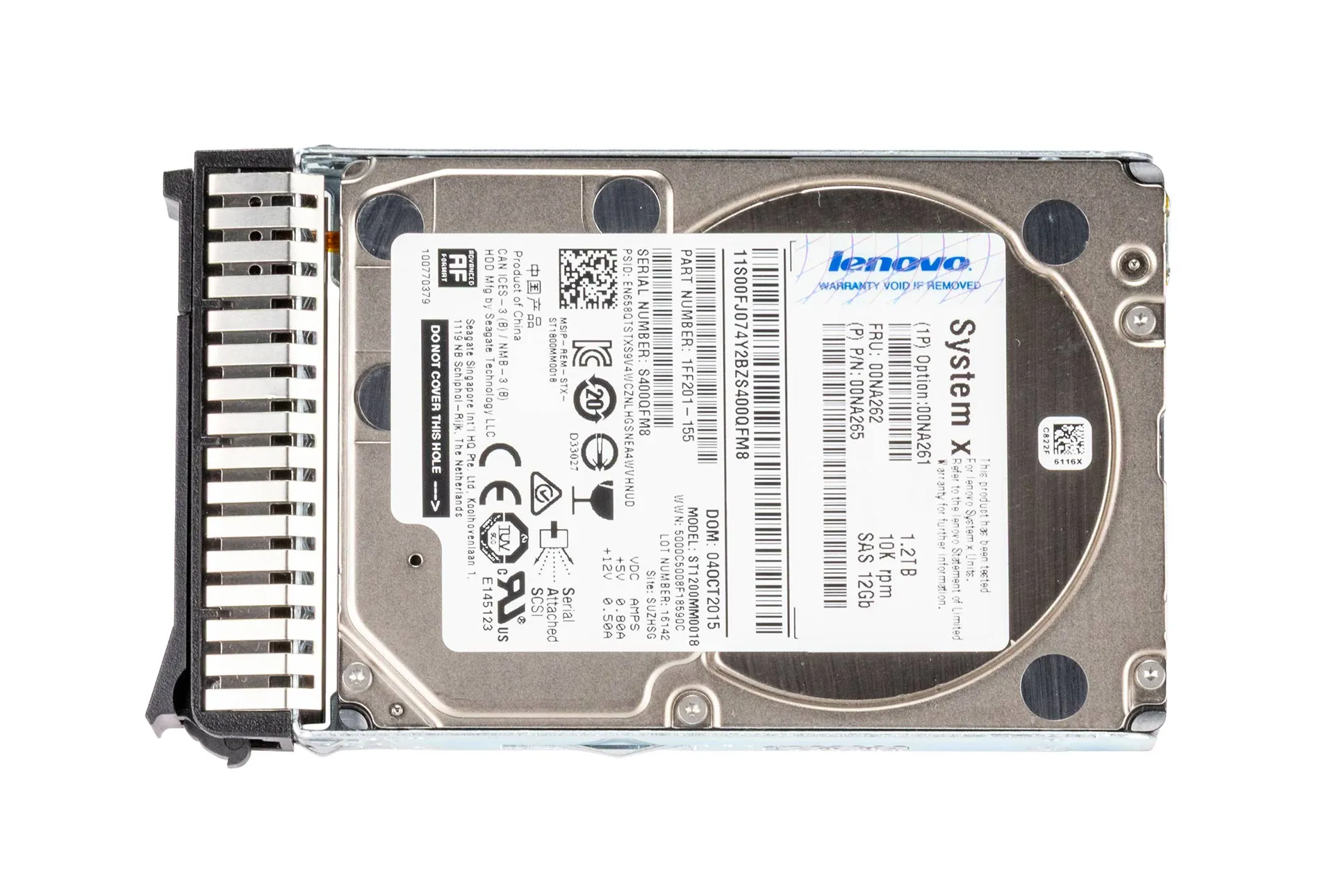 Lenovo 1.2TB 12G SAS HDD 10k, 2.5 Zoll SFF Festplatte für Server