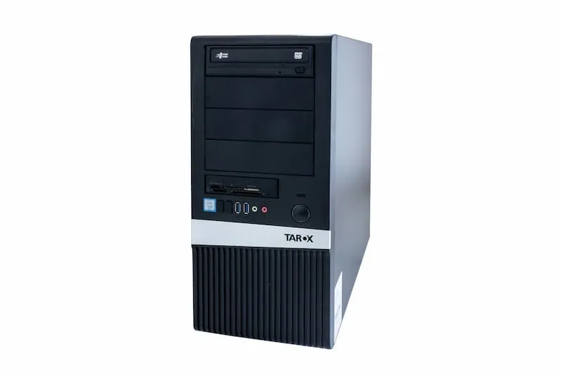 TAROX Workstation E, E-2144G 3.60GHz, 4-C, 32GB PC4, 512GB NVMe, Cardread, NVQ-P1000, DVD, Win10Pro