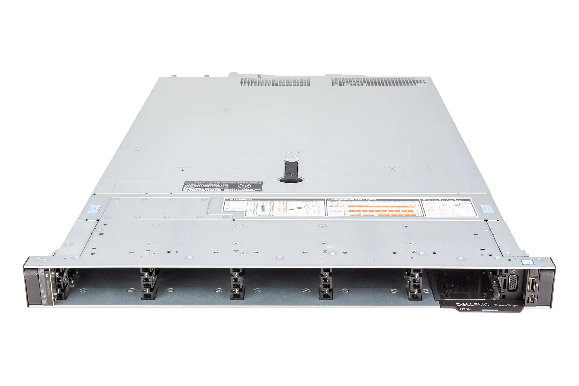 Dell PowerEdge R440 Rack Server 1x Silver 4110 2.10GHz 8-Core, noRAM, 10xSFF, H730P Dell PowerEdge R440 Rack Server 1x Silver 4110 2.10GHz 8-Core, noRAM, 10xSFF, H730P