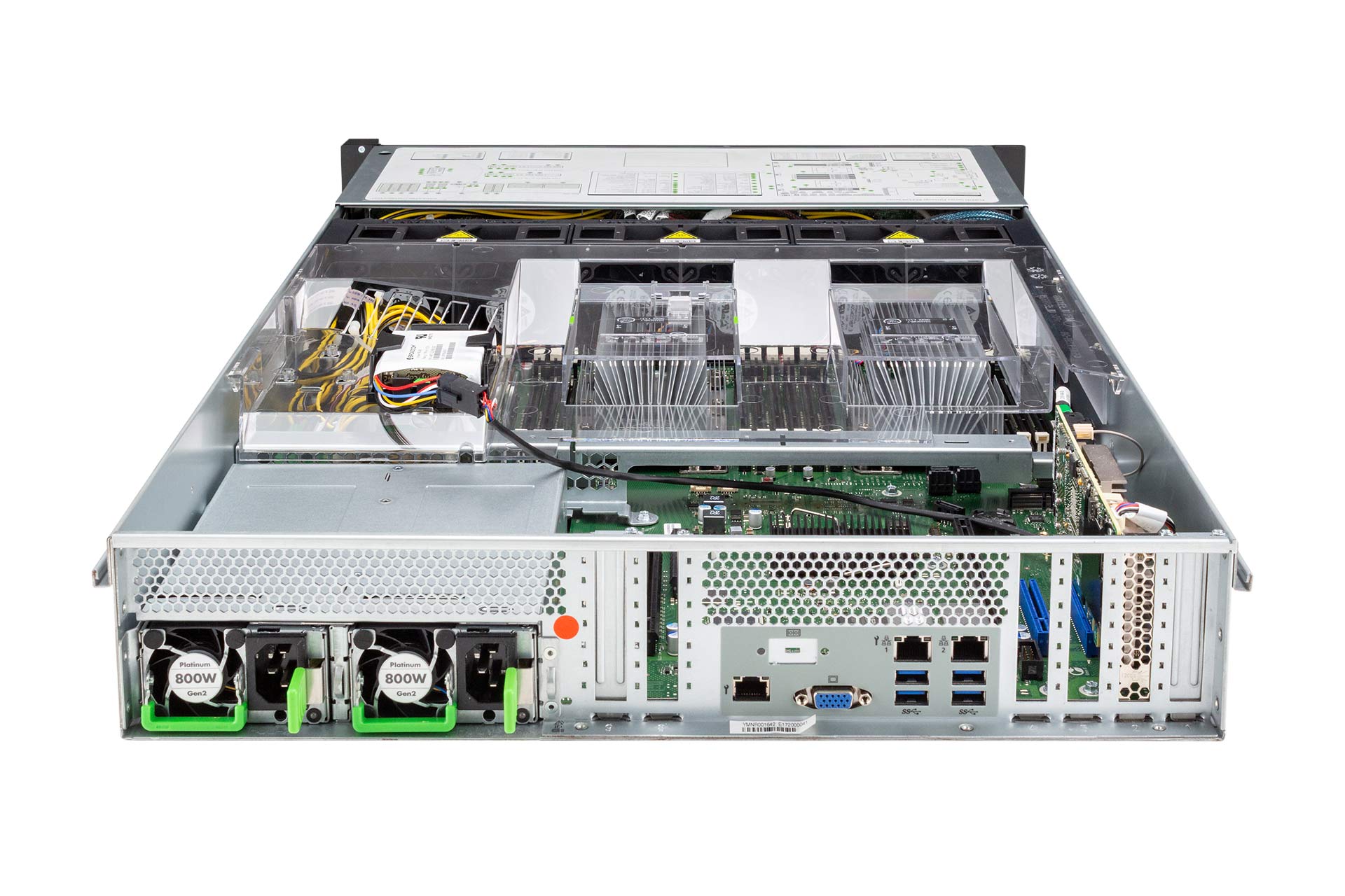 FUJITSU Primergy RX2520 M5 Rack Server, 2x Silver 4208 2.10GHz, 8-Core, noRAM, 24xSFF, EP580i, 2x Heatsink (low)
