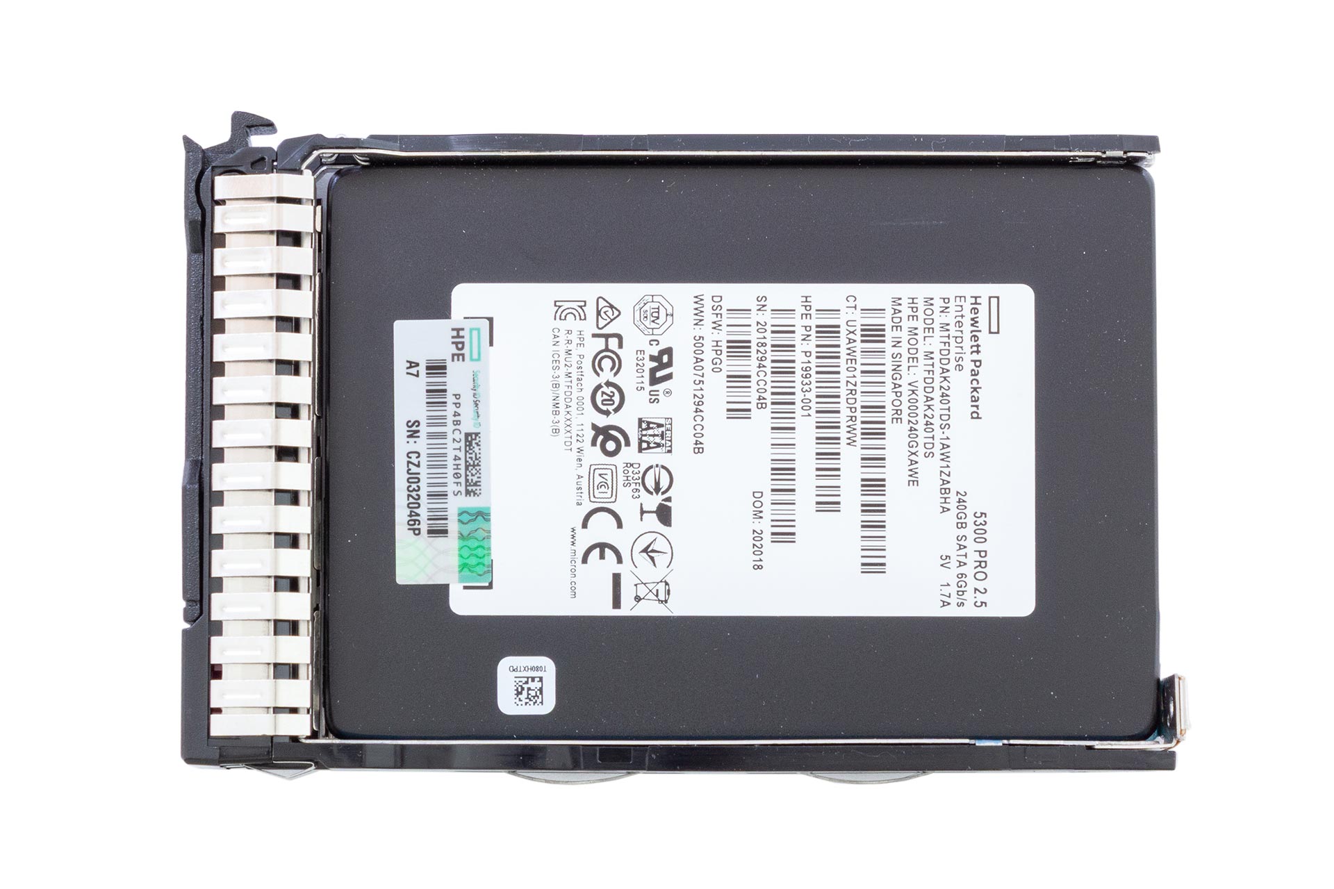 HPE SSD 240GB 6G SATA 2.5" RI SC