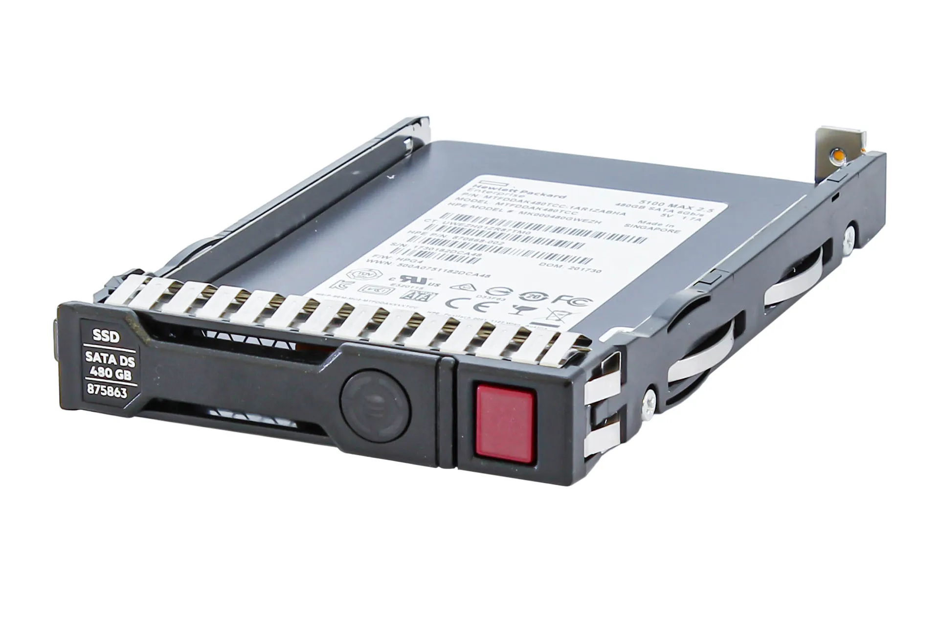 HPE SSD 480GB 6G SATA 2.5" SFF SC MU DS
