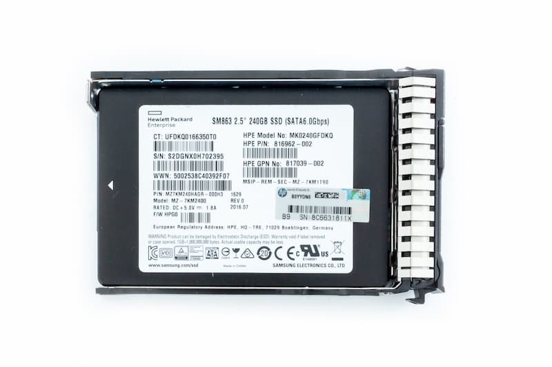 HPE SSD 240GB 6Gb SATA 2.5" SC