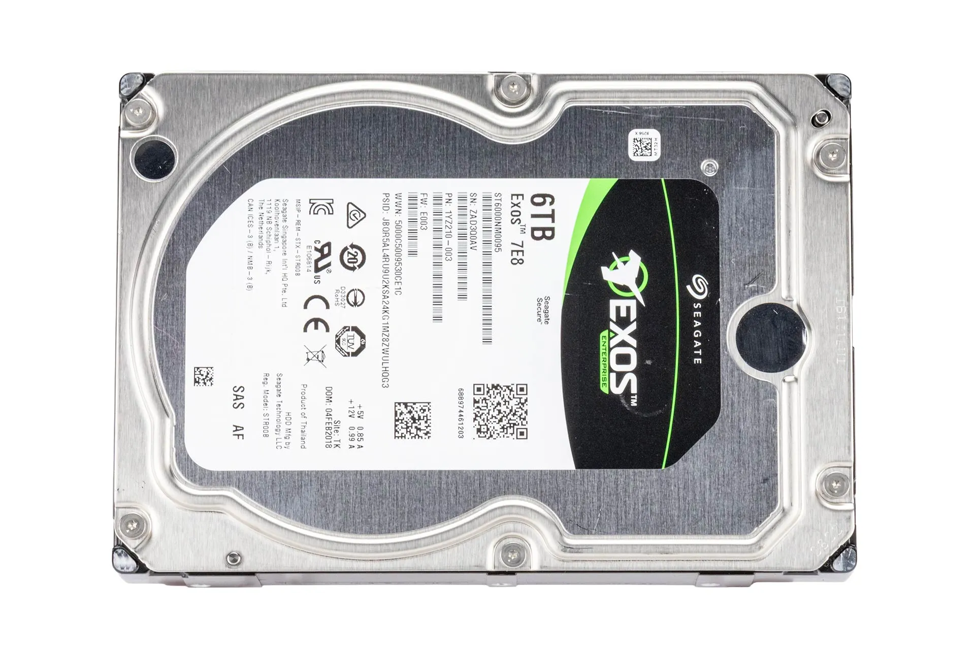 Seagate Exos 7E8 6TB 12G SAS HDD 7.2k, 3.5 Zoll LFF, 256MB Cache, Festplatte für Server